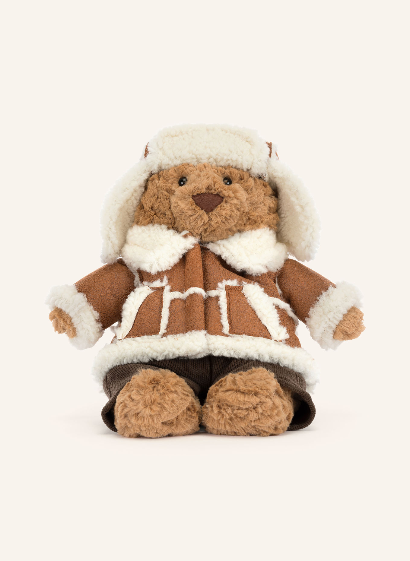 Jellycat Plüsch-Spielzeug BARTHOLOMEW BEAR ALPINE OUTFIT: BRAUN / CAMEL / COGNAC