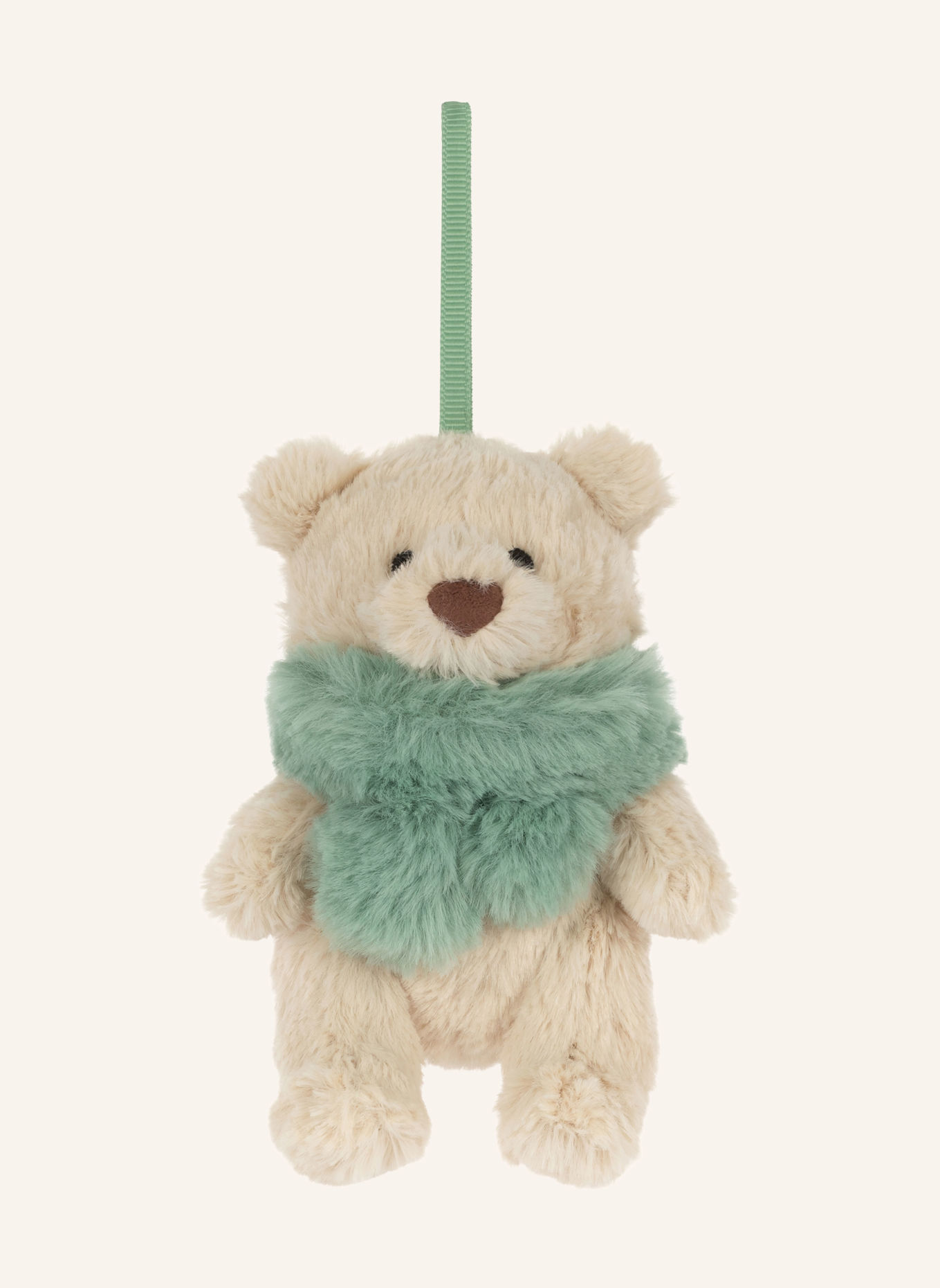 Jellycat Dekoanhänger BARTHOLOMEW BEAR JR. WINTER WARMER: HELLBRAUN / HELLGRÜN