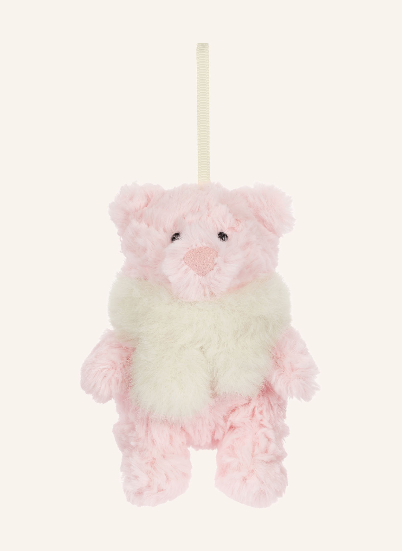 Jellycat Ozdobna zawieszka LEOLA BEAR WINTER WARMER: BLADORÓŻOWY / KREMOWY