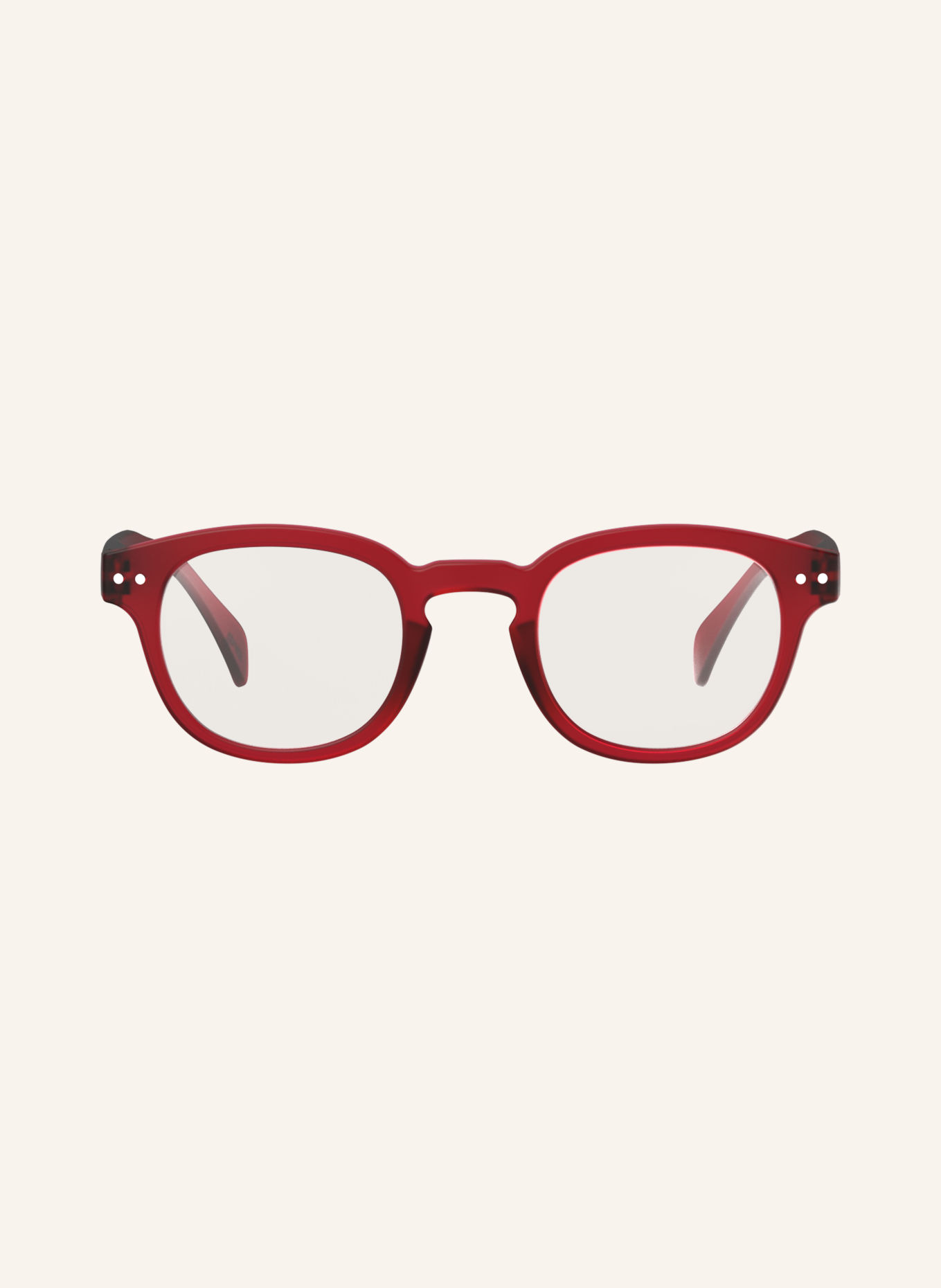 IZIPIZI Leesbril #C: ROOD/TRANSPARANT