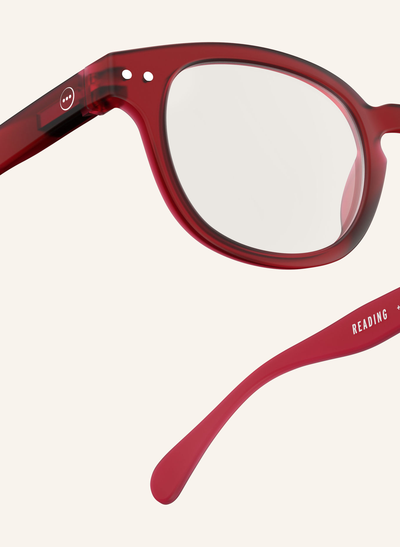 IZIPIZI Leesbril #C: ROOD/TRANSPARANT