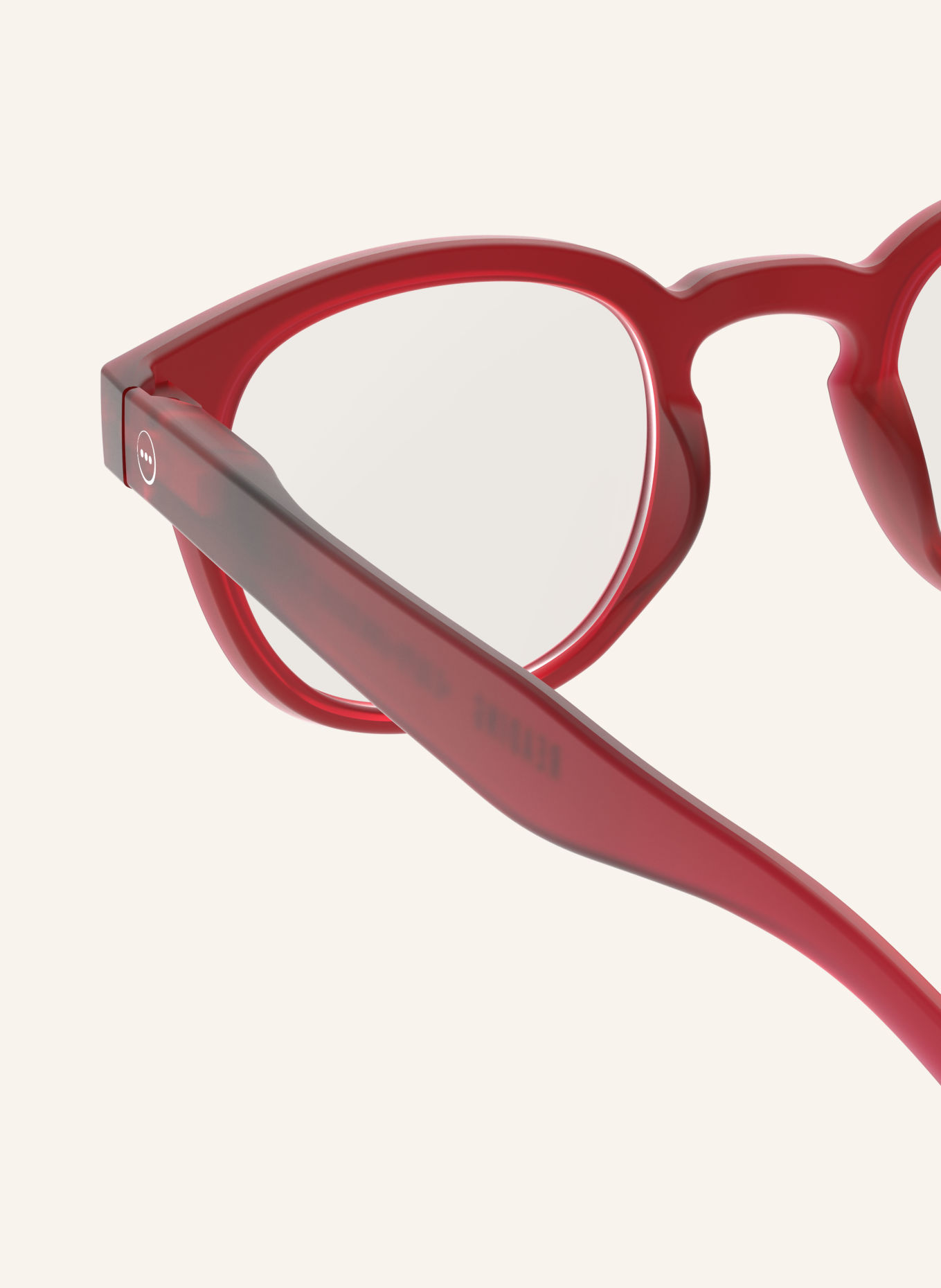 IZIPIZI Leesbril #C: ROOD/TRANSPARANT