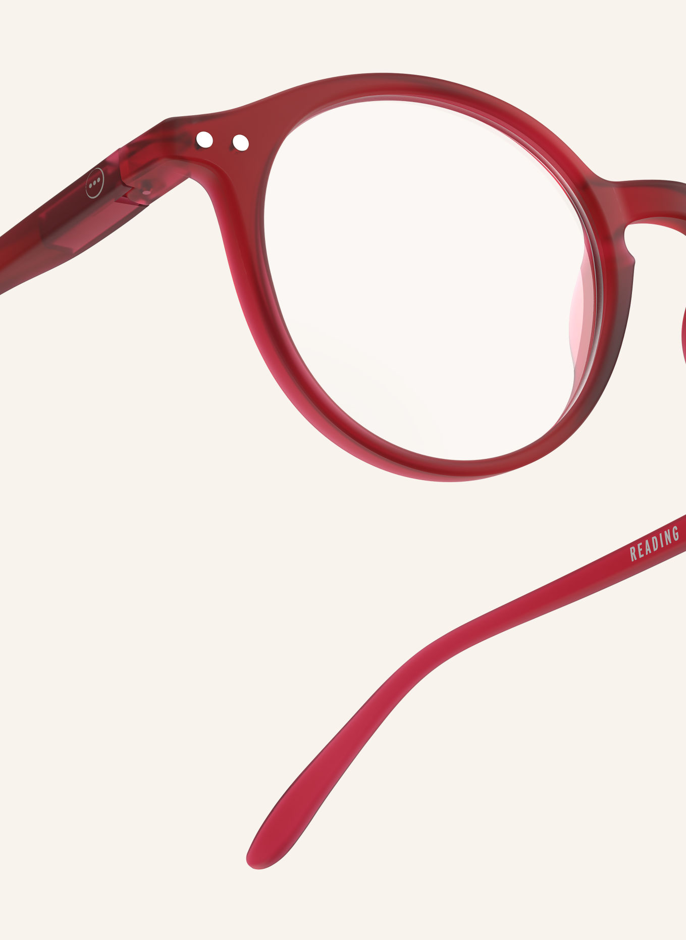 IZIPIZI Lesebrille #D: ROT/ TRANSPARENT