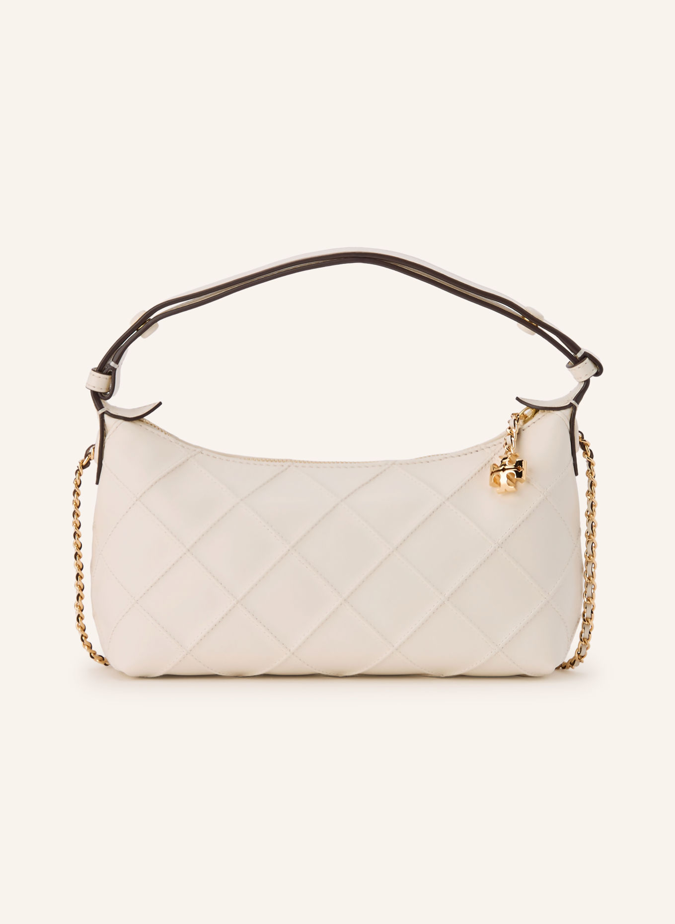 TORY BURCH Umhängetasche FLEMING POCHETTE: CREME / GOLD