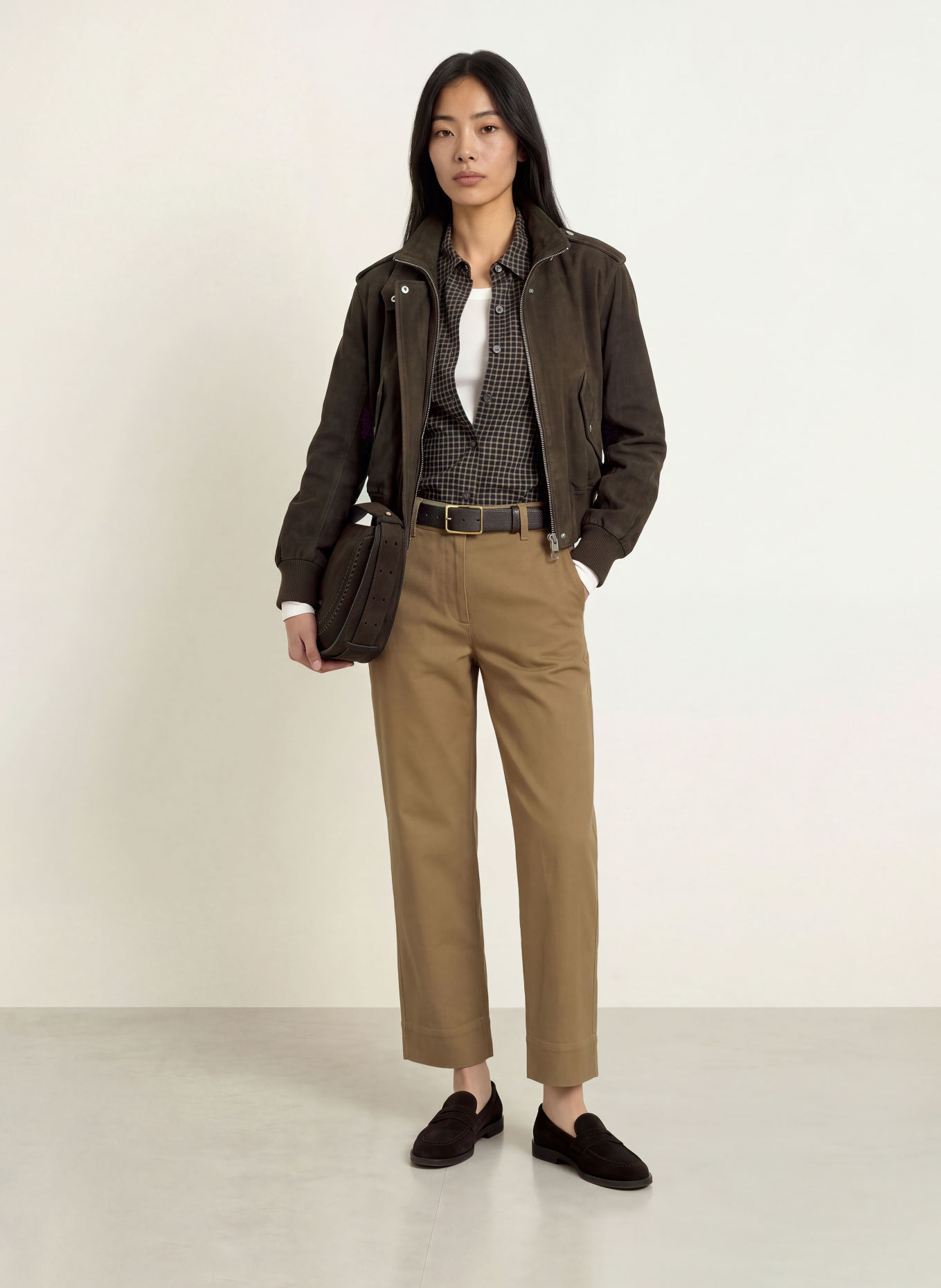 Marc O'Polo 7/8-length trousers: BROWN