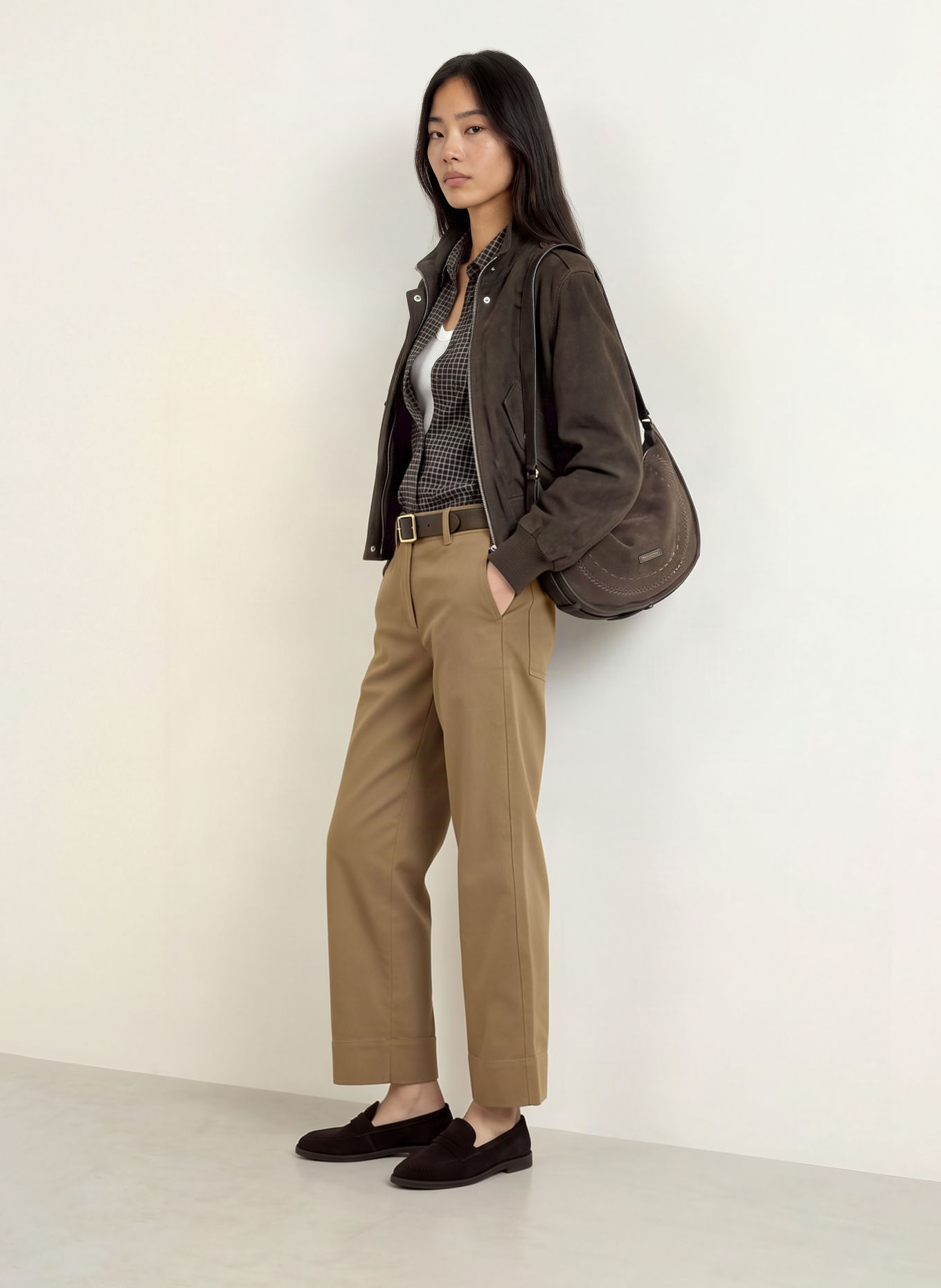 Marc O'Polo 7/8-length trousers: BROWN