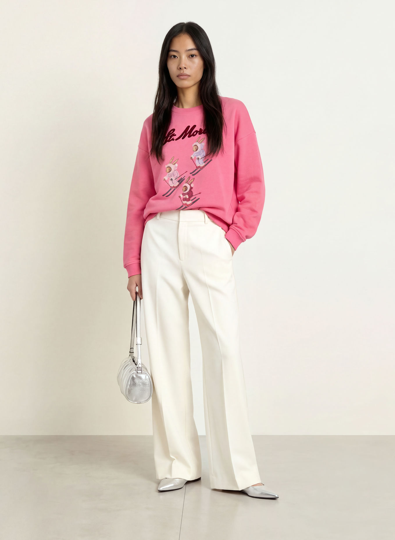 miss goodlife Sweatshirt à paillettes: ROSE FUCHSIA / ROUGE FONCÉ / BLEU CLAIR
