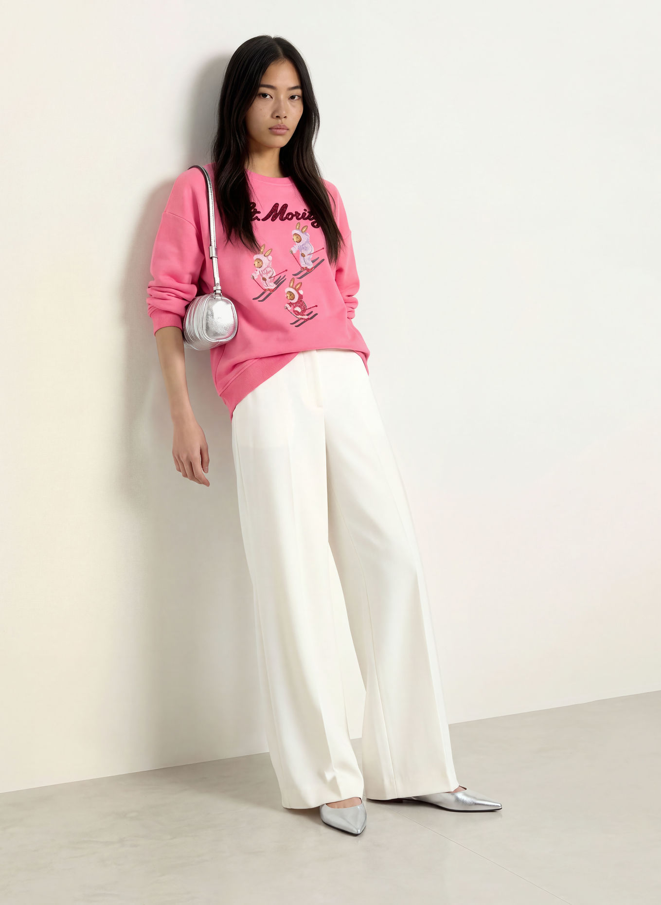miss goodlife Sweatshirt à paillettes: ROSE FUCHSIA / ROUGE FONCÉ / BLEU CLAIR