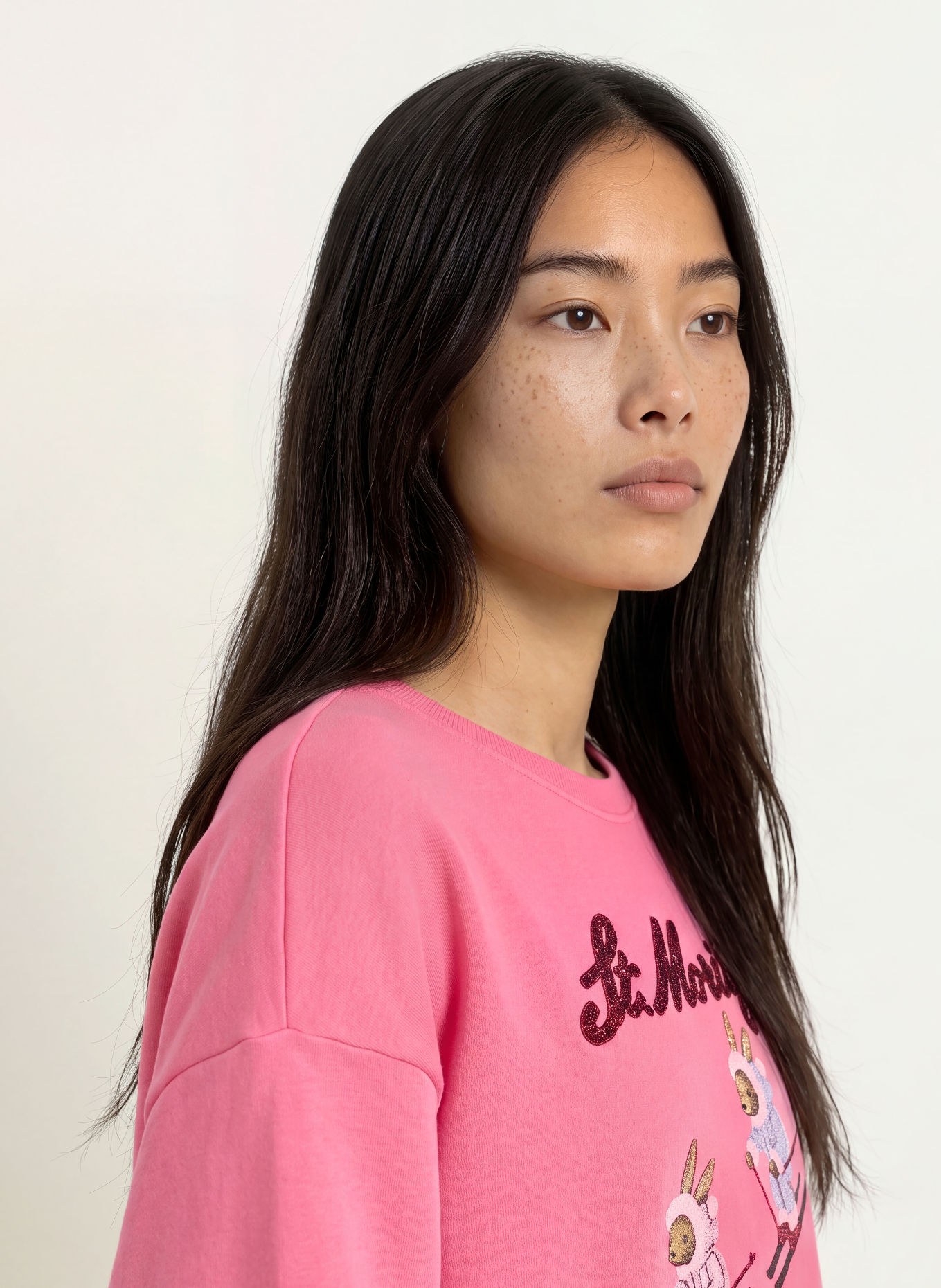 miss goodlife Sweatshirt à paillettes: ROSE FUCHSIA / ROUGE FONCÉ / BLEU CLAIR