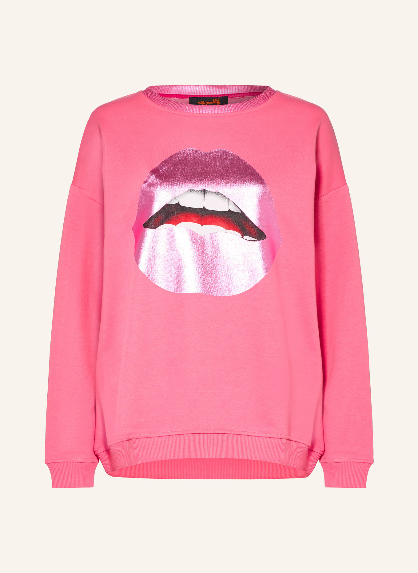 miss goodlife Sweatshirt: ROZE / DONKERROOD / WIT