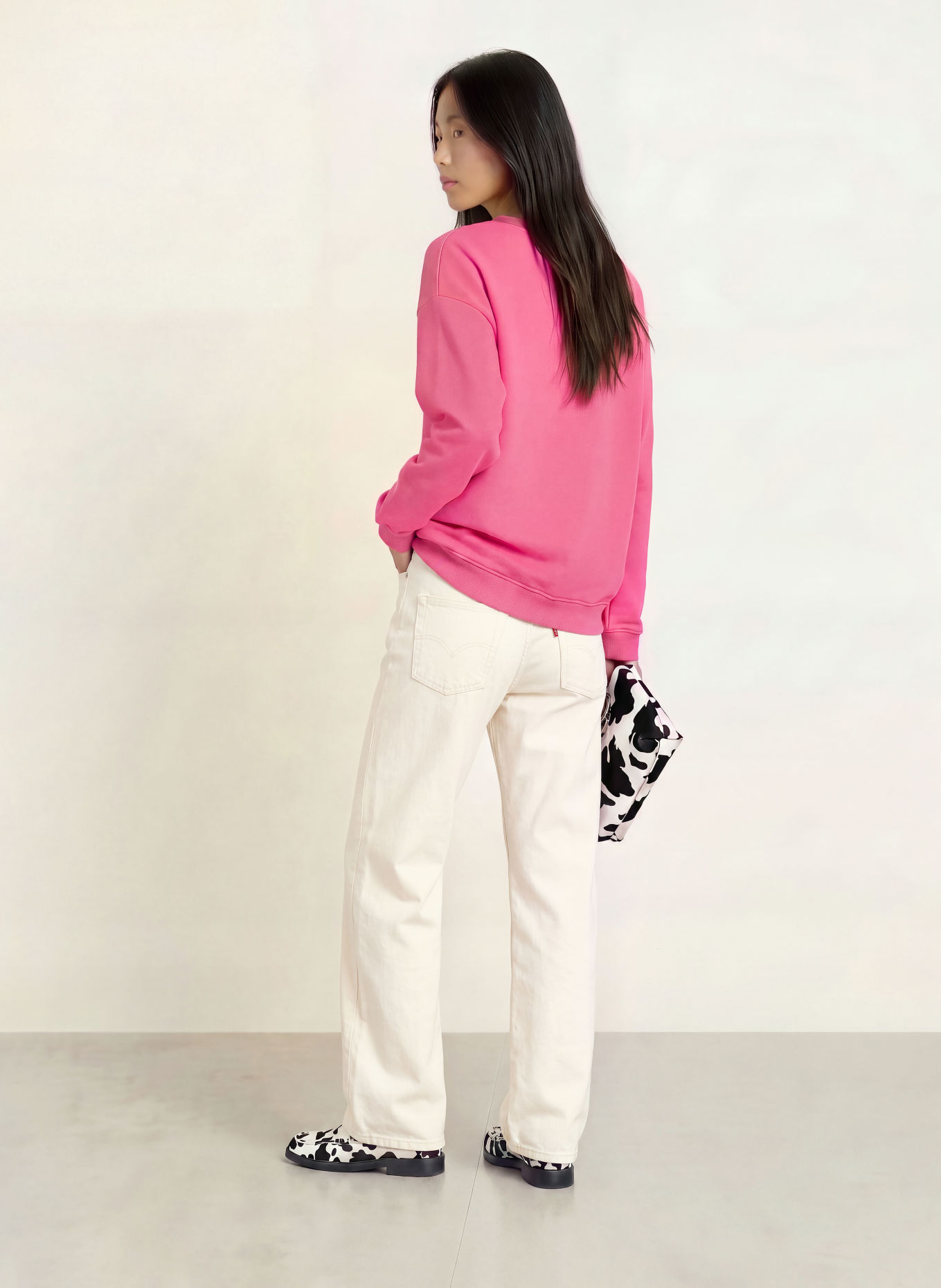 miss goodlife Sweatshirt: ROZE / DONKERROOD / WIT