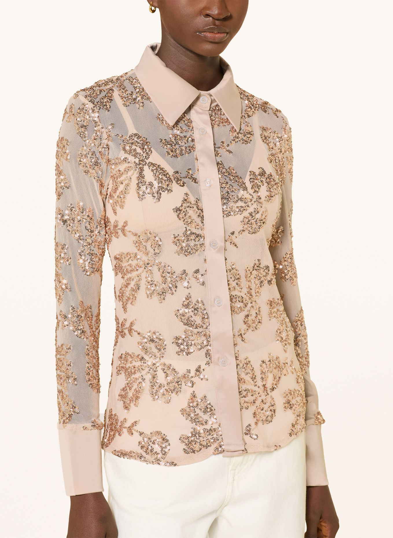 miss goodlife Skjortor i mesh med paljetter: TAUPE