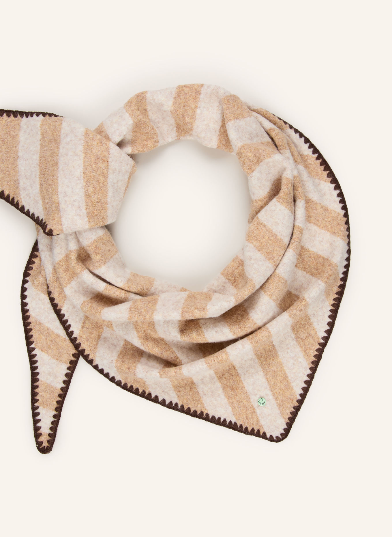 CODELLO Dreieckstuch: BEIGE / DUNKELBRAUN / CREME