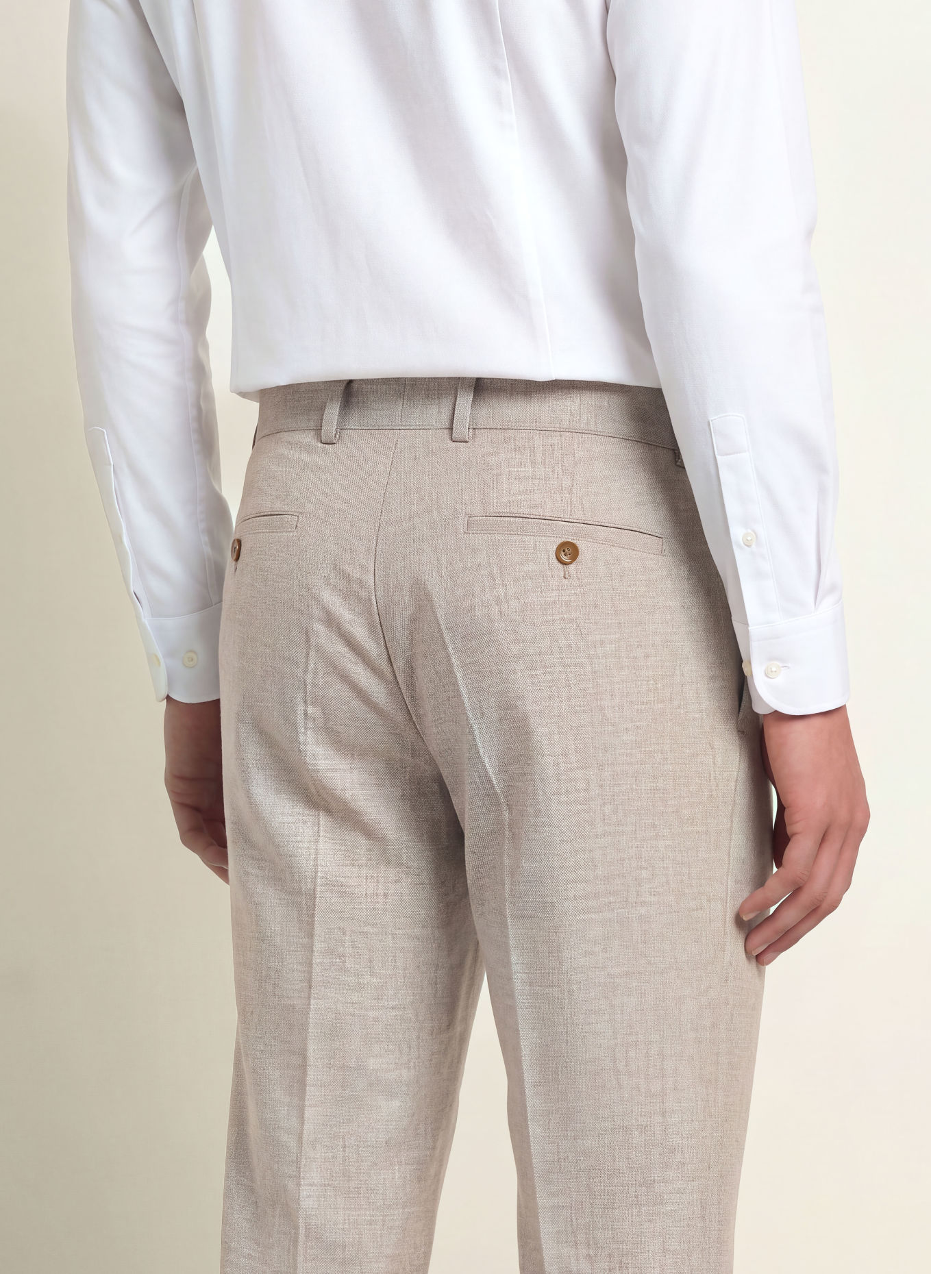 CG - CLUB of GENTS CG ORLANDO Slim Fit Jersey Suit Trousers: 22 BEIGE