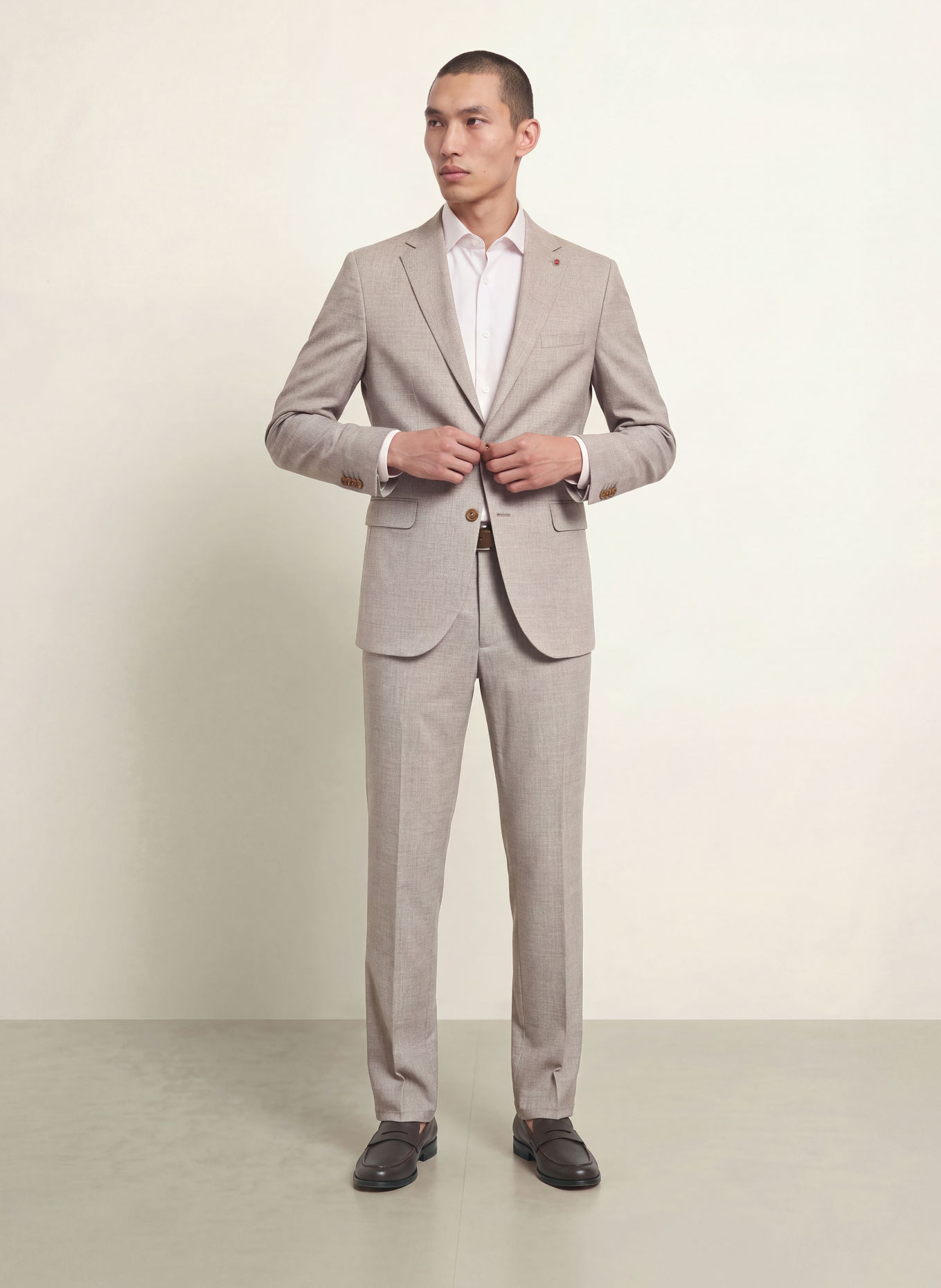 CG - CLUB of GENTS Sacou de costum CG COLVIN Slim Fit din jersey: 22 BEIGE