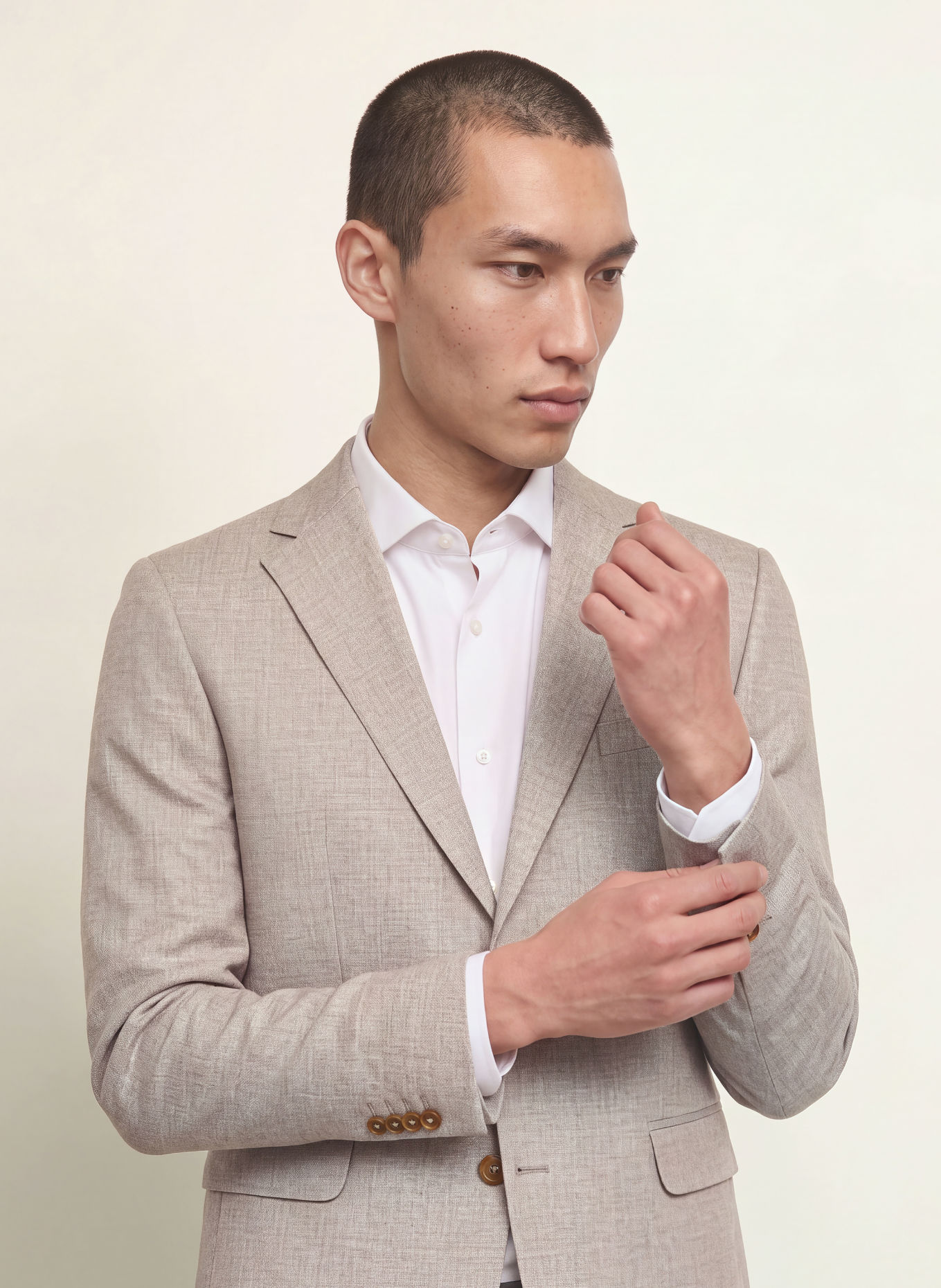 CG - CLUB of GENTS Sacou de costum CG COLVIN Slim Fit din jersey: 22 BEIGE
