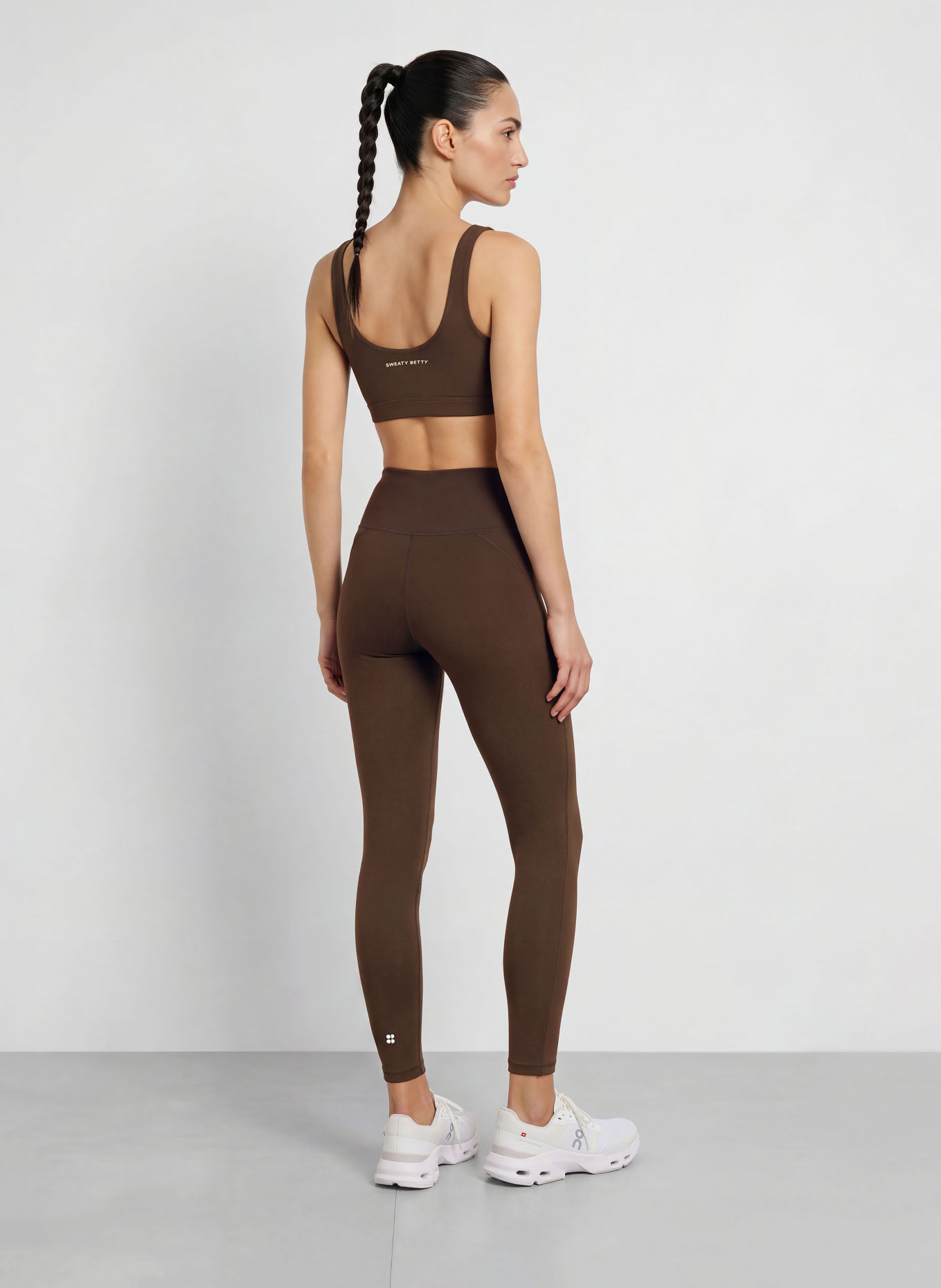 Sweaty Betty Sport-bh ALL DAY: MARRON FONCÉ