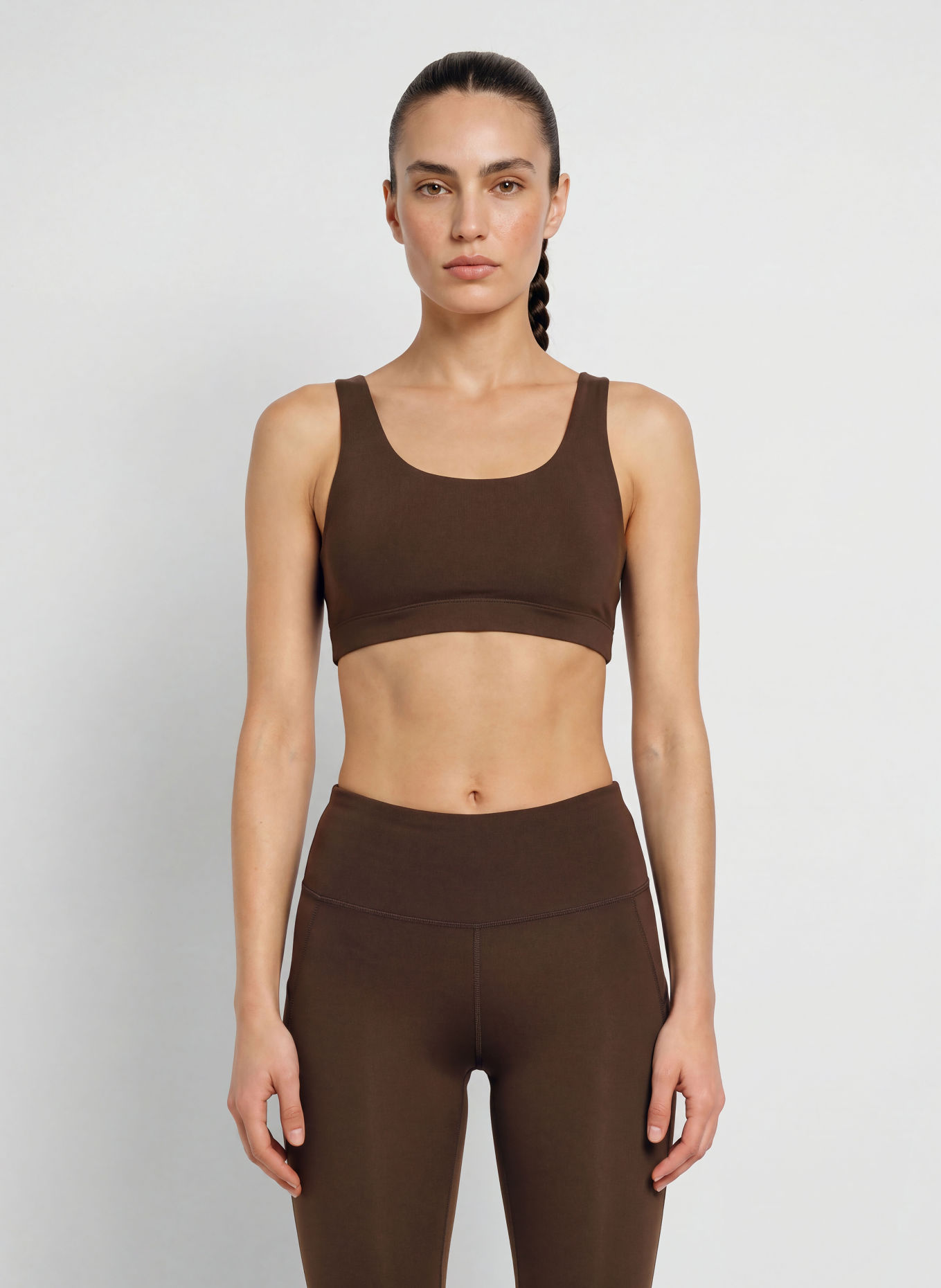 Sweaty Betty Sport-bh ALL DAY: MARRON FONCÉ