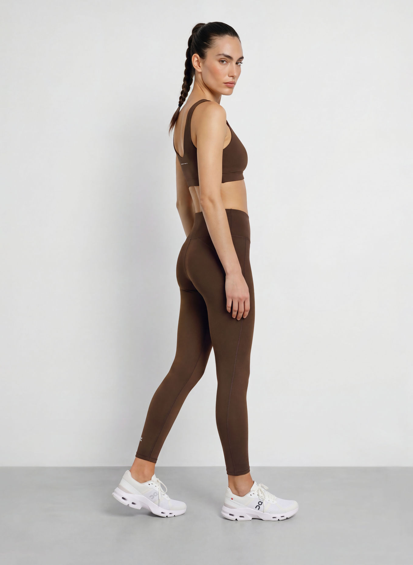 Sweaty Betty Sport-bh ALL DAY: MARRON FONCÉ