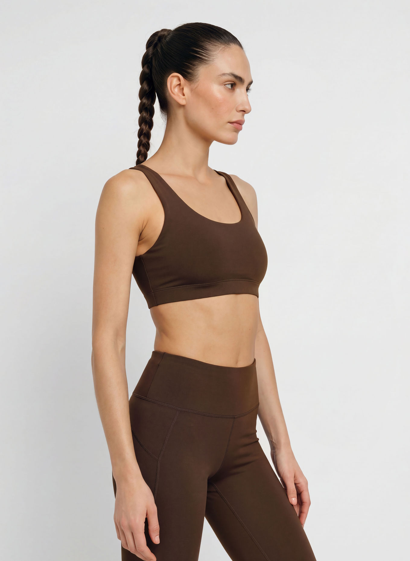 Sweaty Betty Sport-bh ALL DAY: MARRON FONCÉ