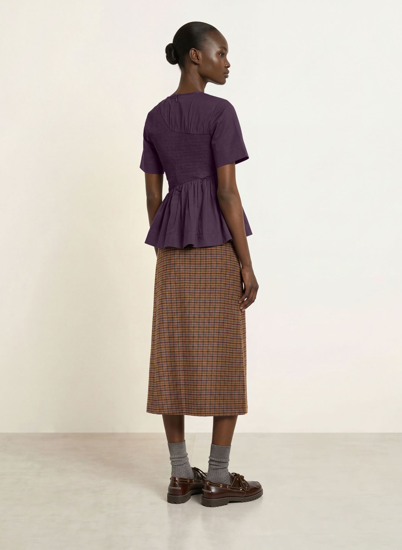 DAMSON MADDER. Blusenshirt EMMY: DUNKELLILA