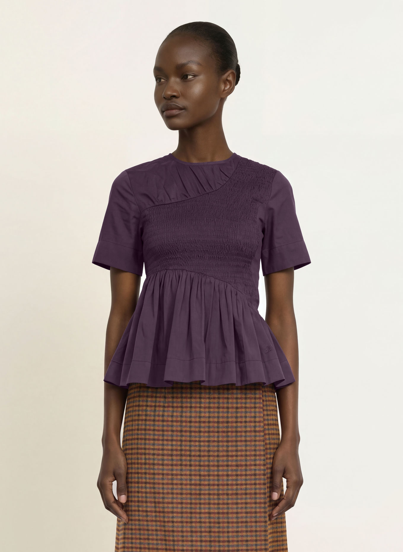 DAMSON MADDER. Blusenshirt EMMY: DUNKELLILA