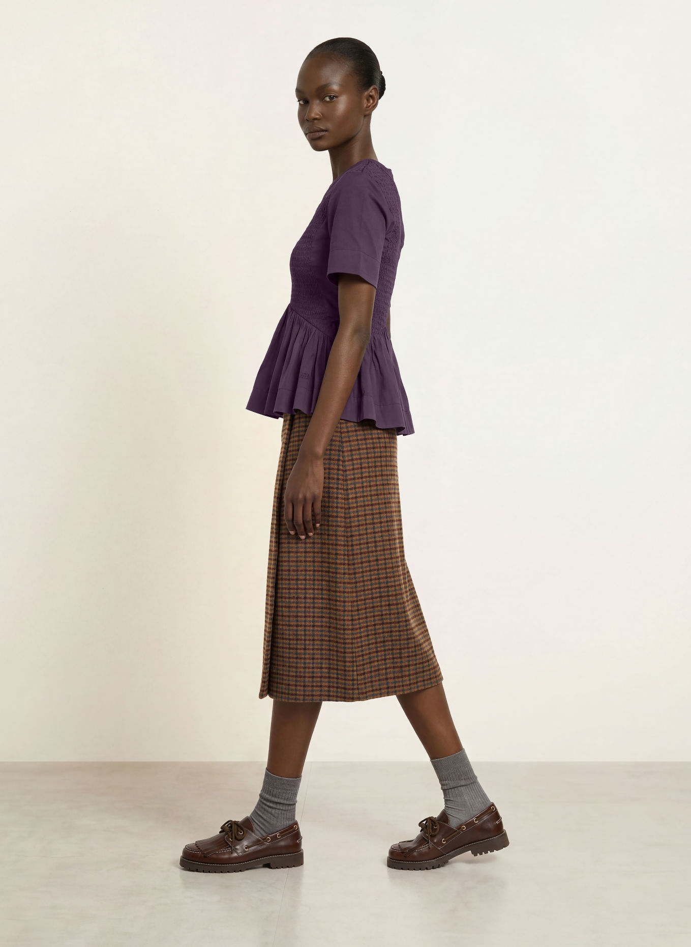DAMSON MADDER. Blusenshirt EMMY: DUNKELLILA