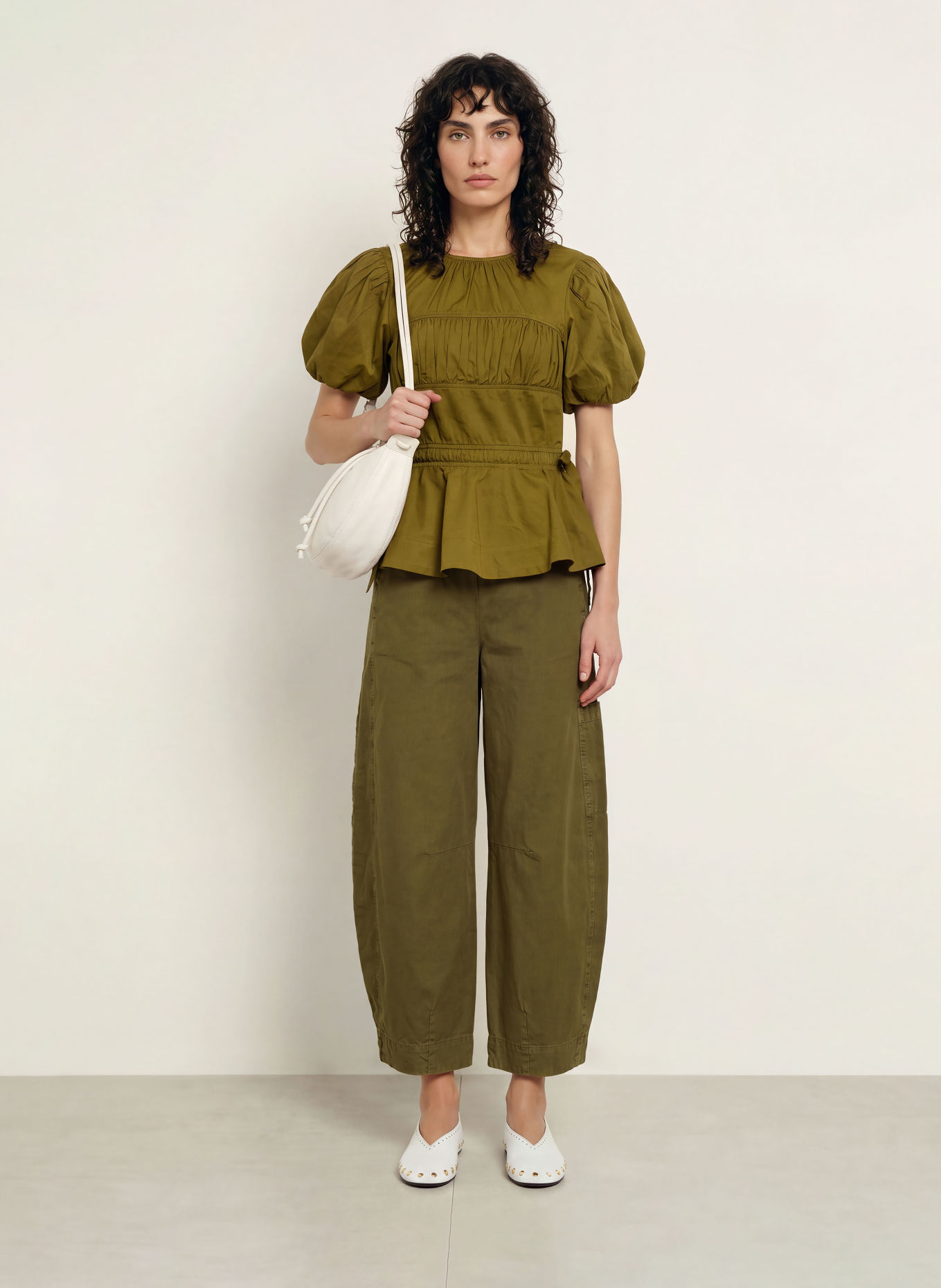 DAMSON MADDER. Blusenshirt HADLEY: OLIV
