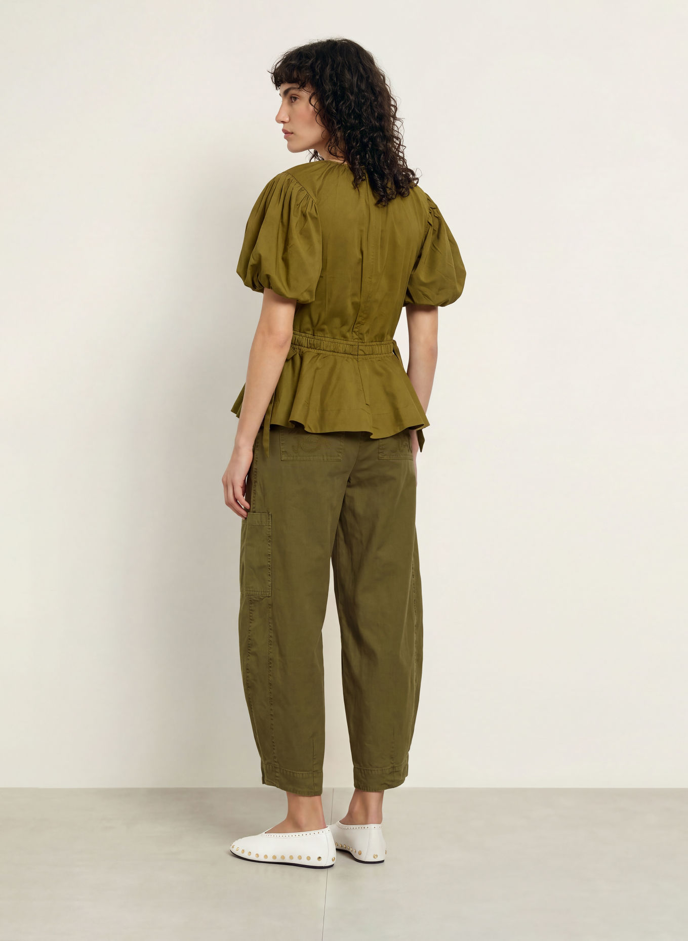 DAMSON MADDER. Blusenshirt HADLEY: OLIV