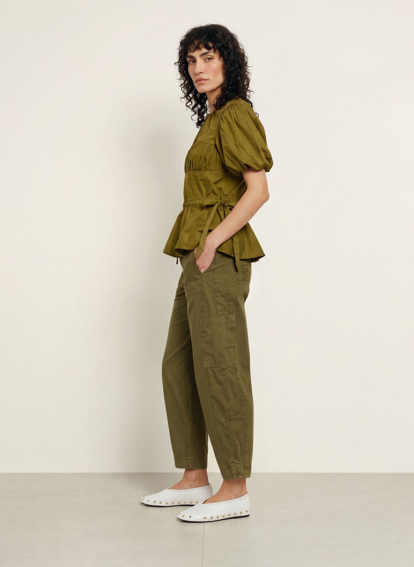 DAMSON MADDER. Blusenshirt HADLEY: OLIV