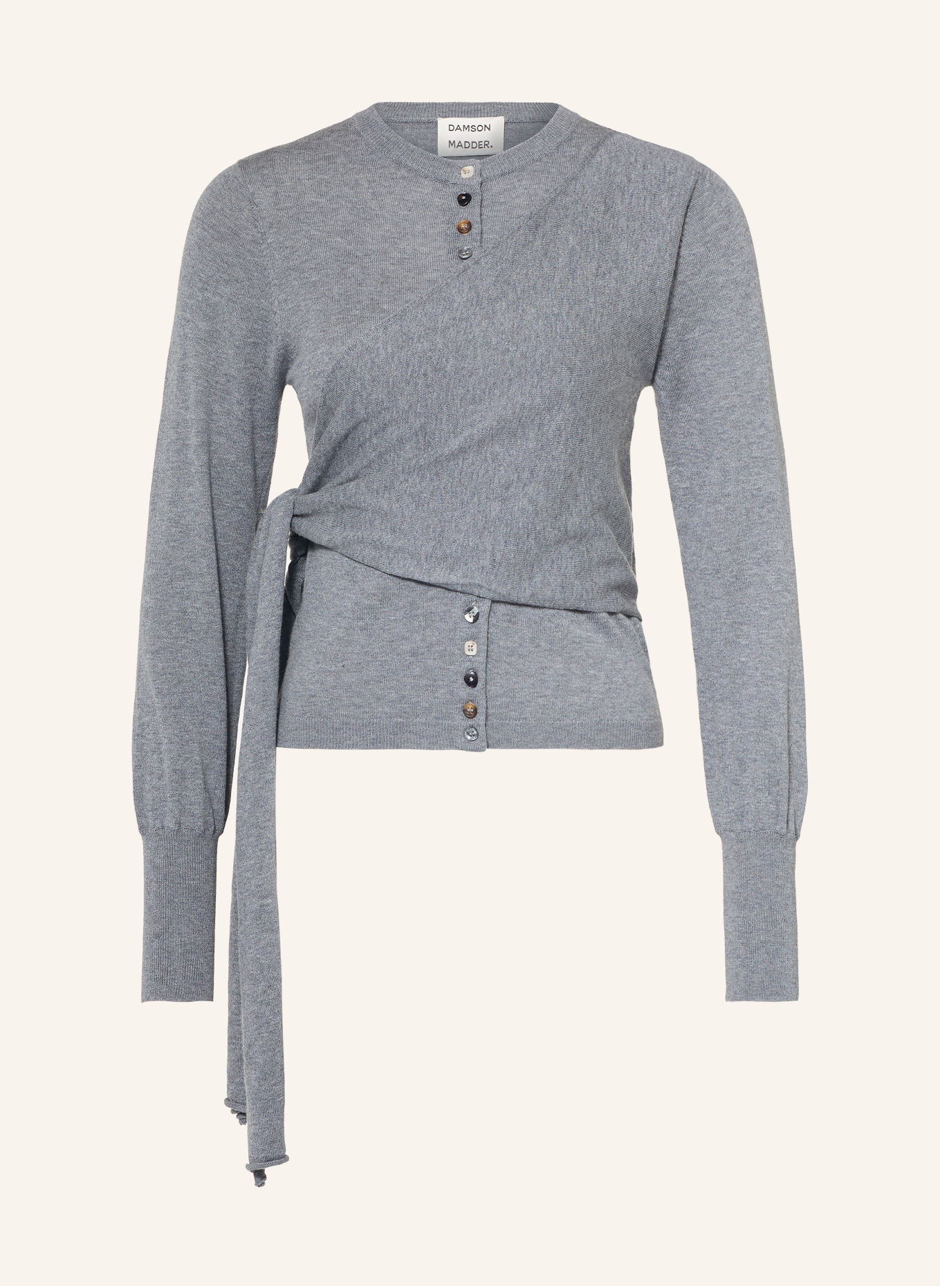 DAMSON MADDER. Vest VENNA met merinowol: GRIJS