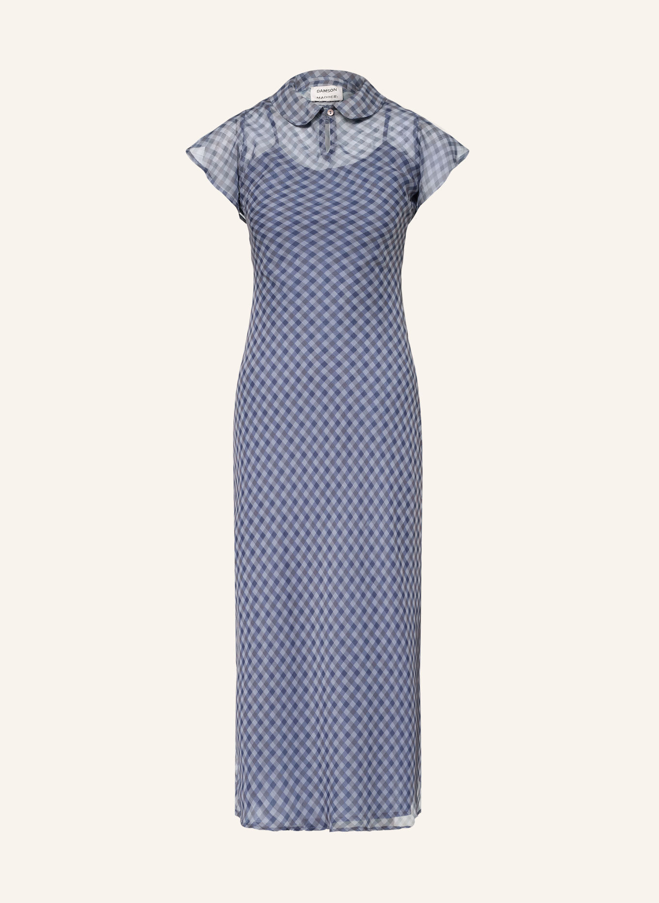 DAMSON MADDER. Robe chemise HUDSON: BLEU / BLEU CLAIR