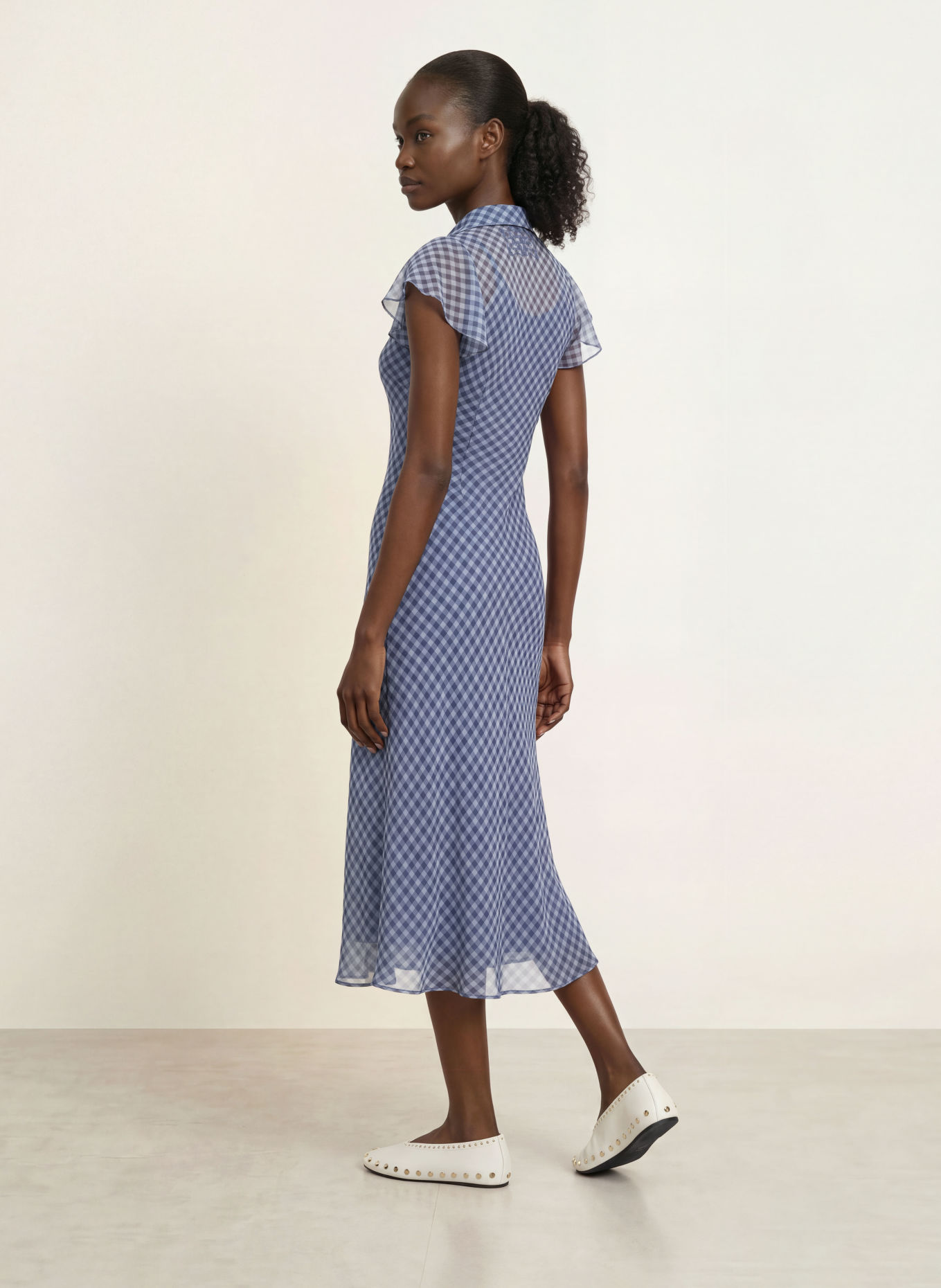 DAMSON MADDER. Robe chemise HUDSON: BLEU / BLEU CLAIR