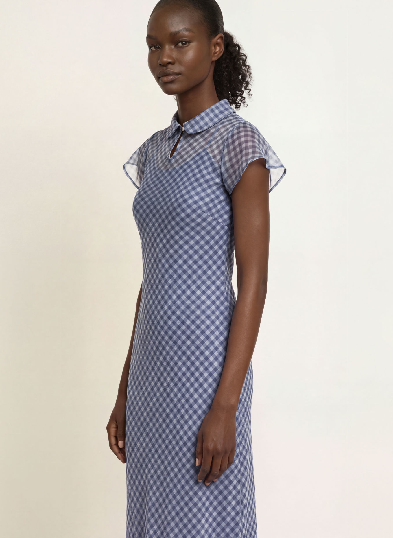 DAMSON MADDER. Robe chemise HUDSON: BLEU / BLEU CLAIR