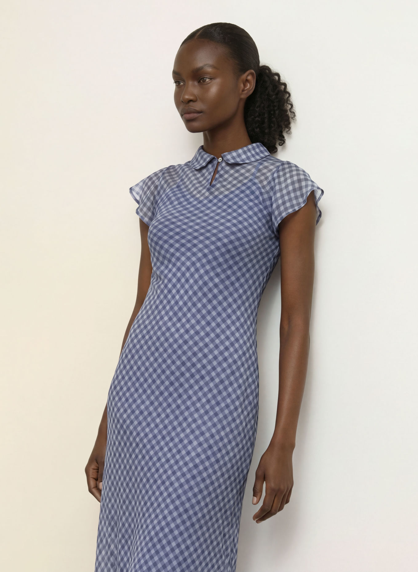 DAMSON MADDER. Robe chemise HUDSON: BLEU / BLEU CLAIR