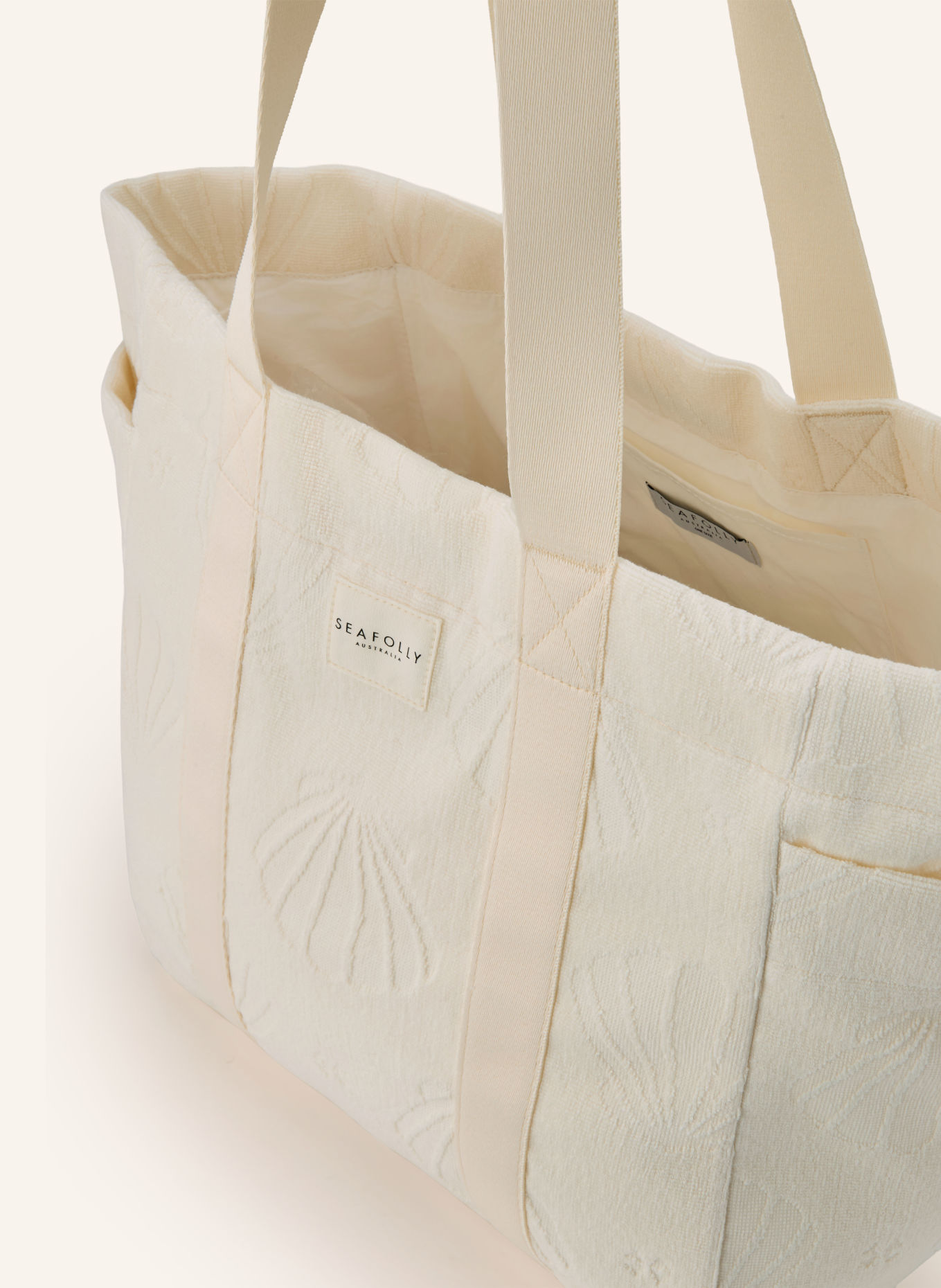 SEAFOLLY Plážová taška: KRÉMOVÁ