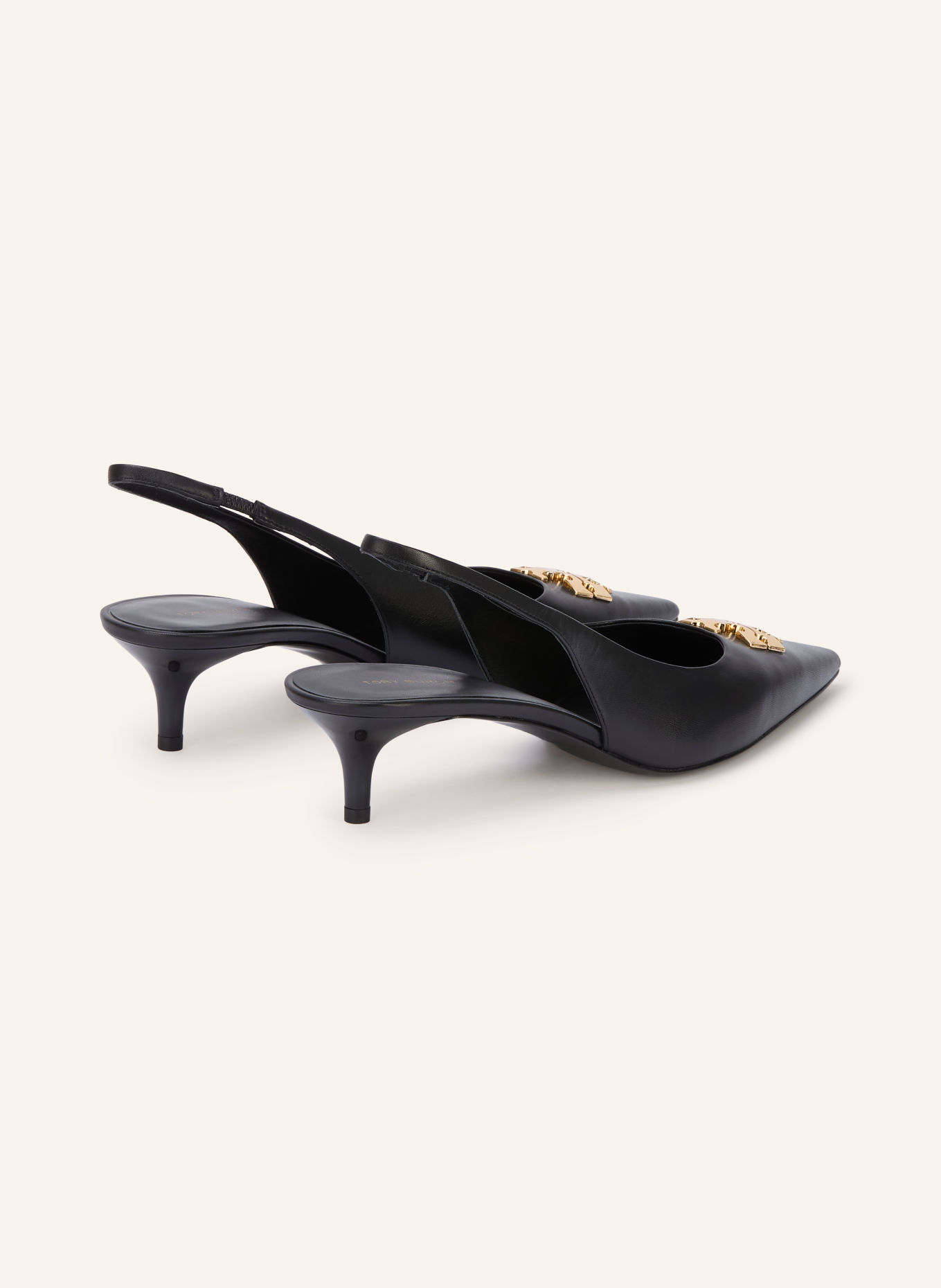 TORY BURCH Slingbacks CHARLIE: NOIR / OR