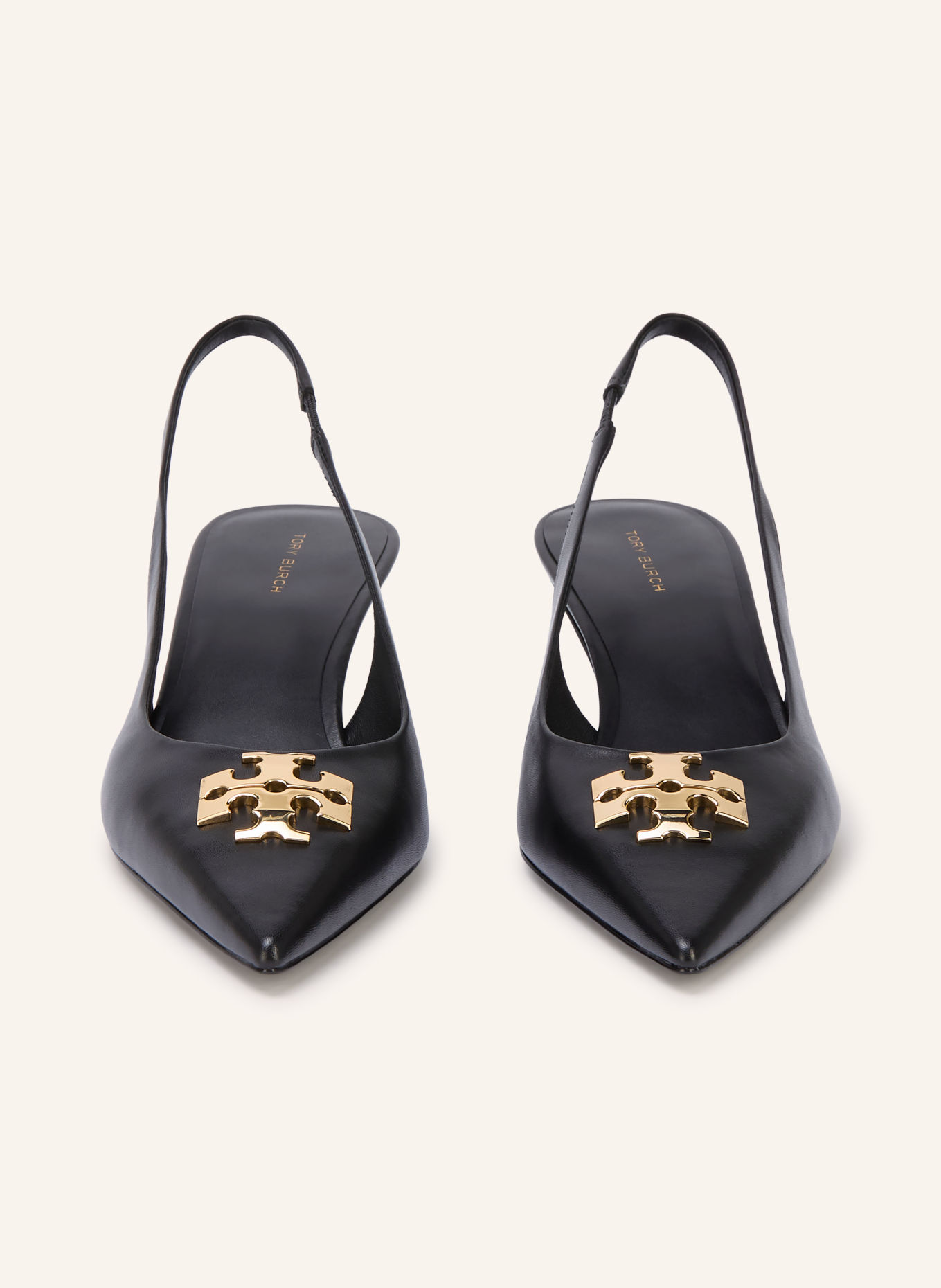 TORY BURCH Slingbacks CHARLIE: NOIR / OR