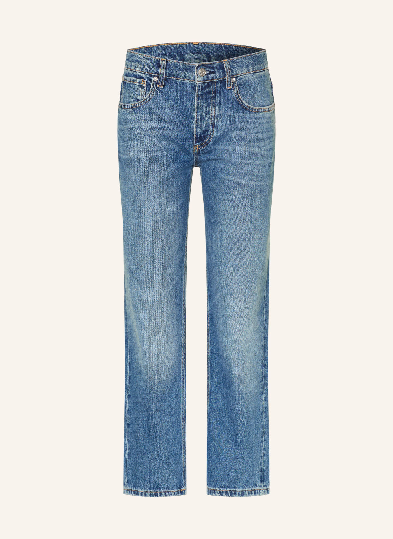 LIU JO Straight Jeans mit Schmucksteinen: 79260 Den.Blue fix.dk.wash