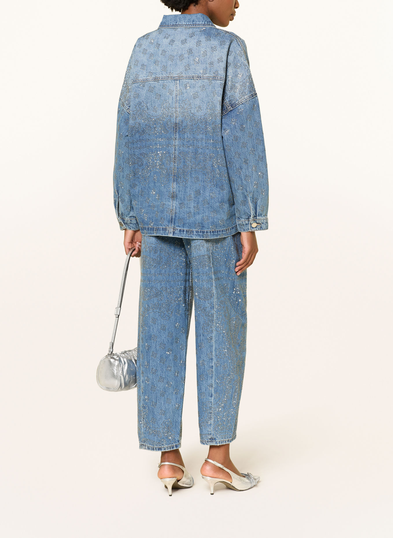 LIU JO Veste en jean GIGI avec strass: 79212 Den.Blu dk.bandana