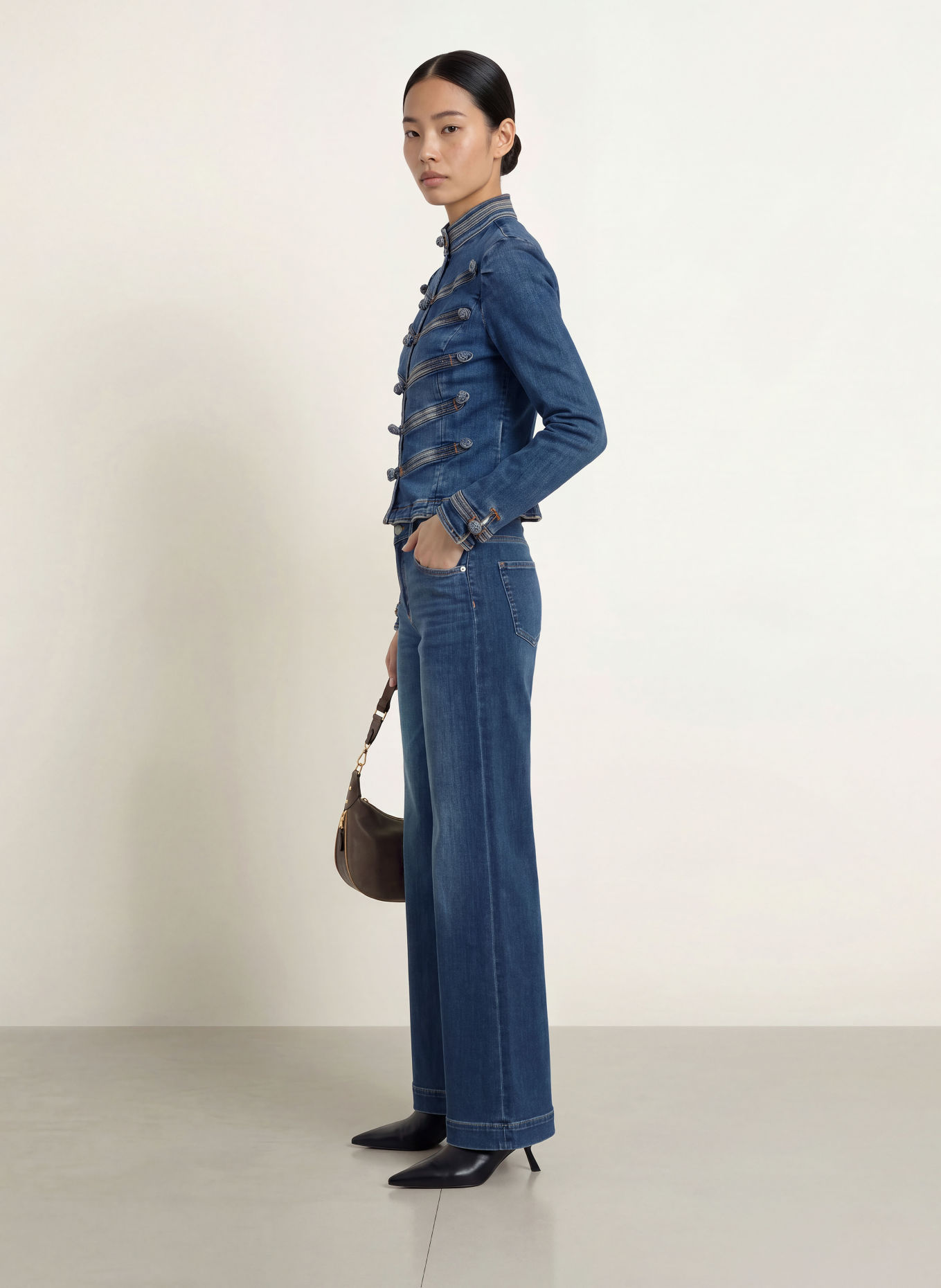 LIU JO Veste en jean GIGI: 79253 Den.Blue md rips ico