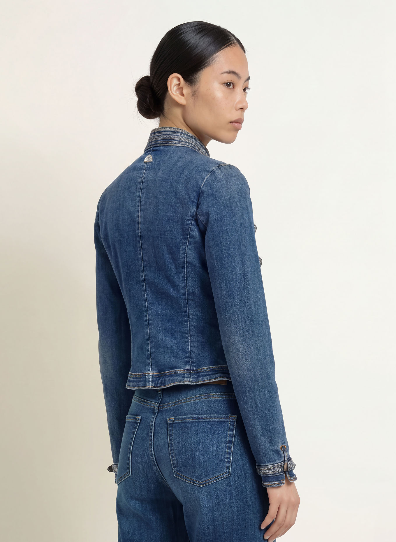 LIU JO Veste en jean GIGI: 79253 Den.Blue md rips ico