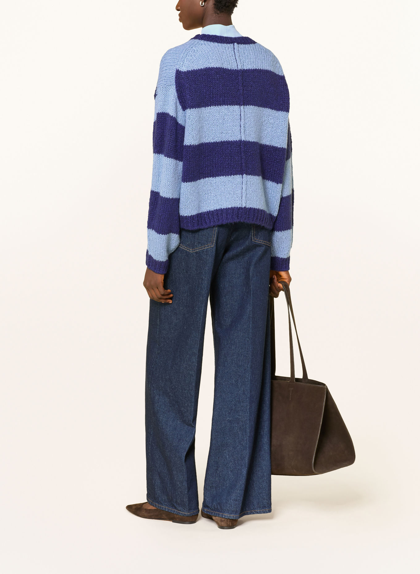Oui Pullover: DUNKELBLAU / HELLBLAU
