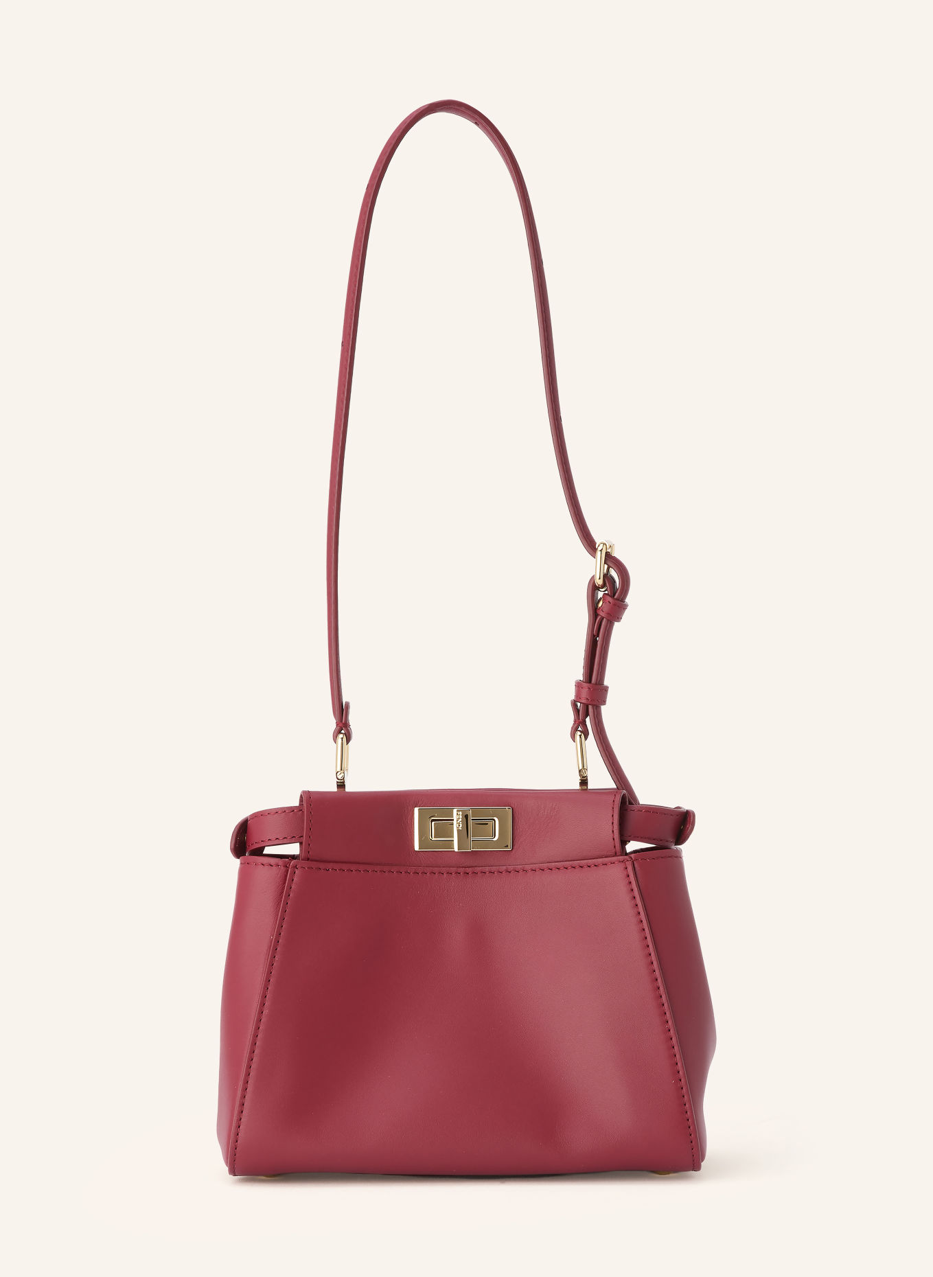FENDI Handväska PEEKABOO MINI: MÖRKRÖD