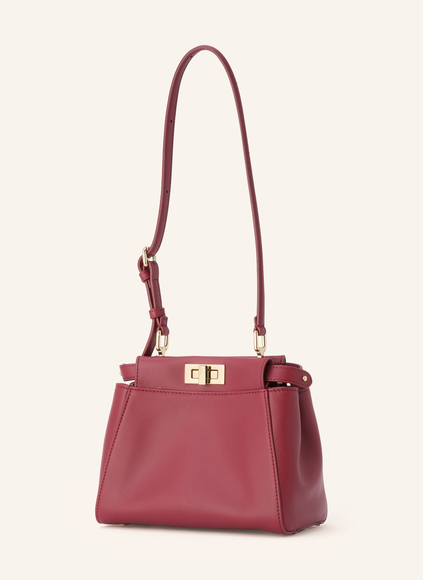 FENDI Handväska PEEKABOO MINI: MÖRKRÖD