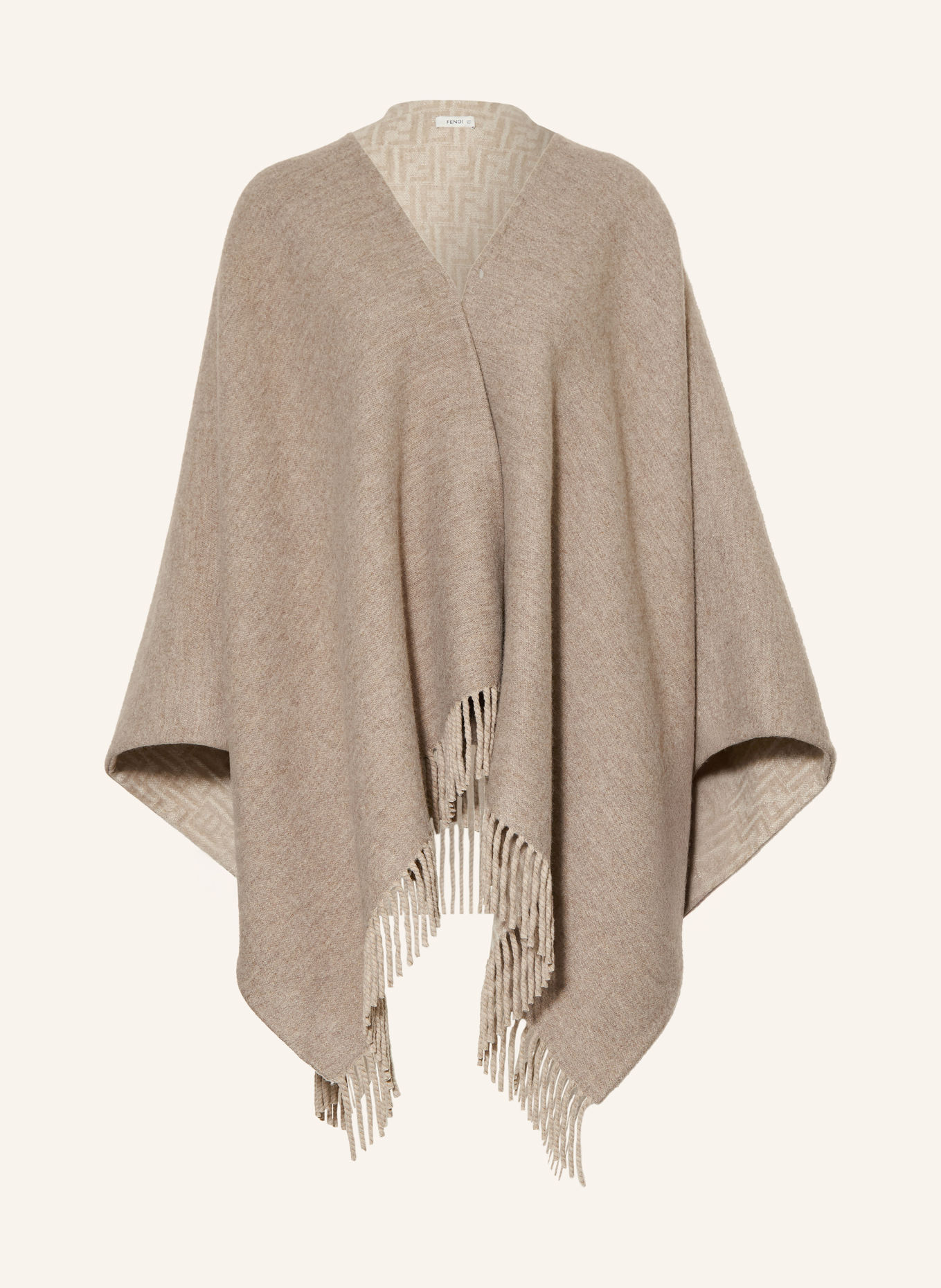 FENDI Cape with cashmere: GRAY