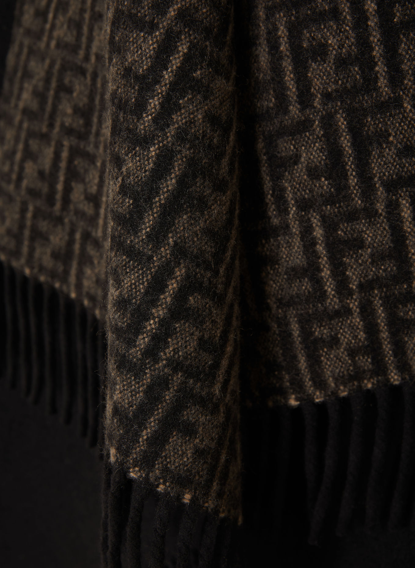 FENDI Cape met kasjmier: ZWART