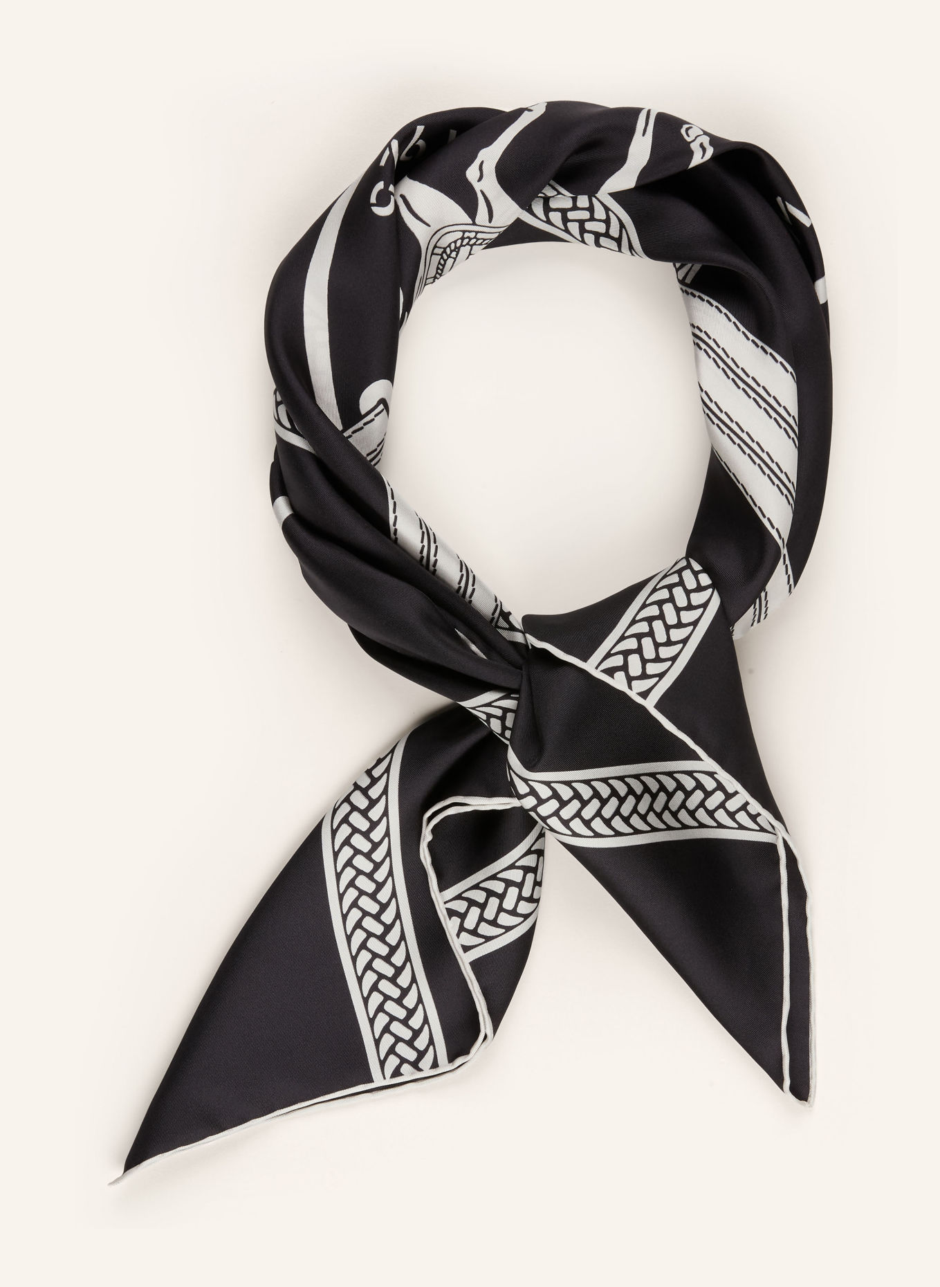 FENDI Seidentuch: SCHWARZ / WEISS