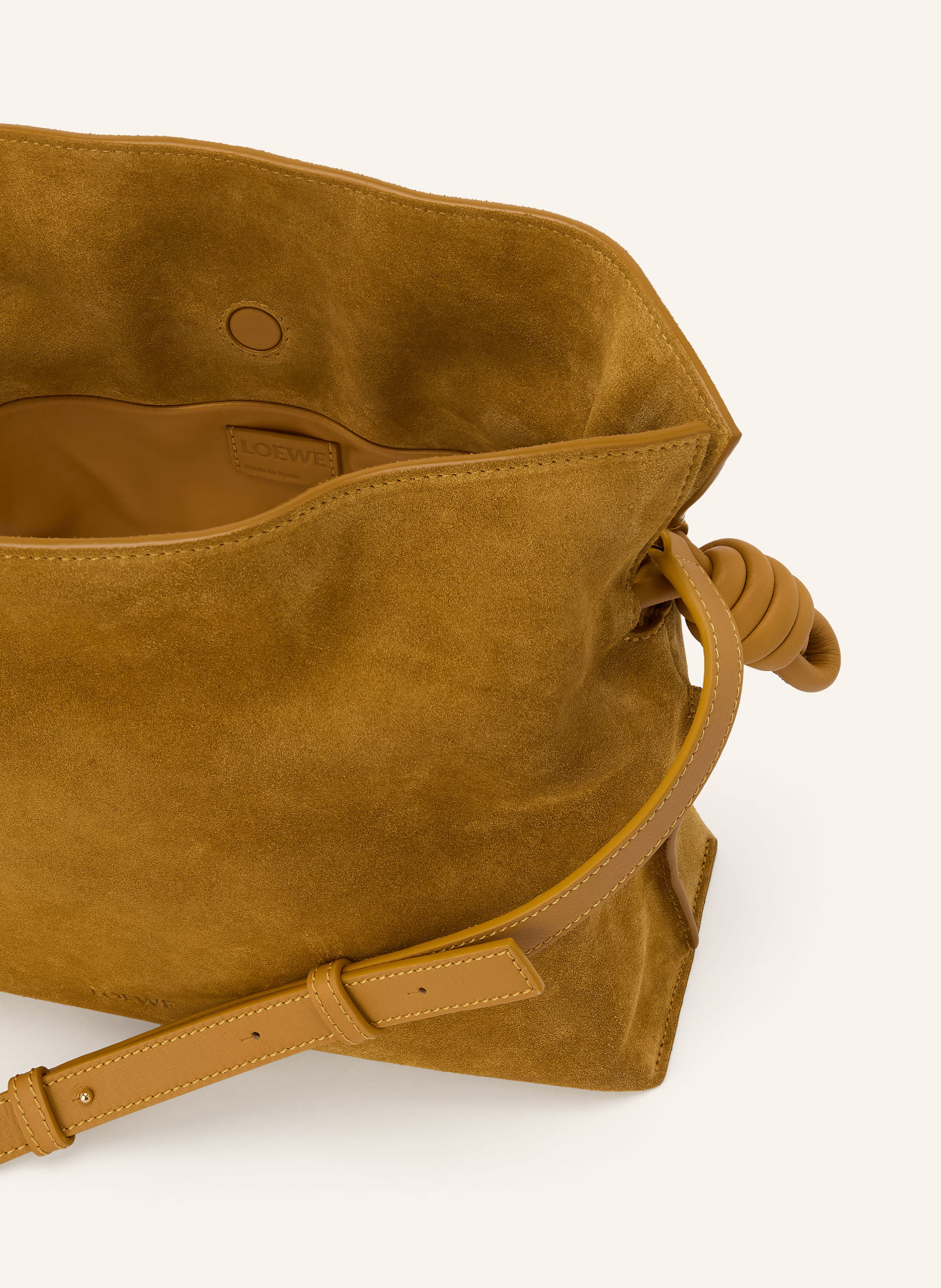 LOEWE FLAMENCO MEDIUM Bucket bag: DARK YELLOW / GOLD