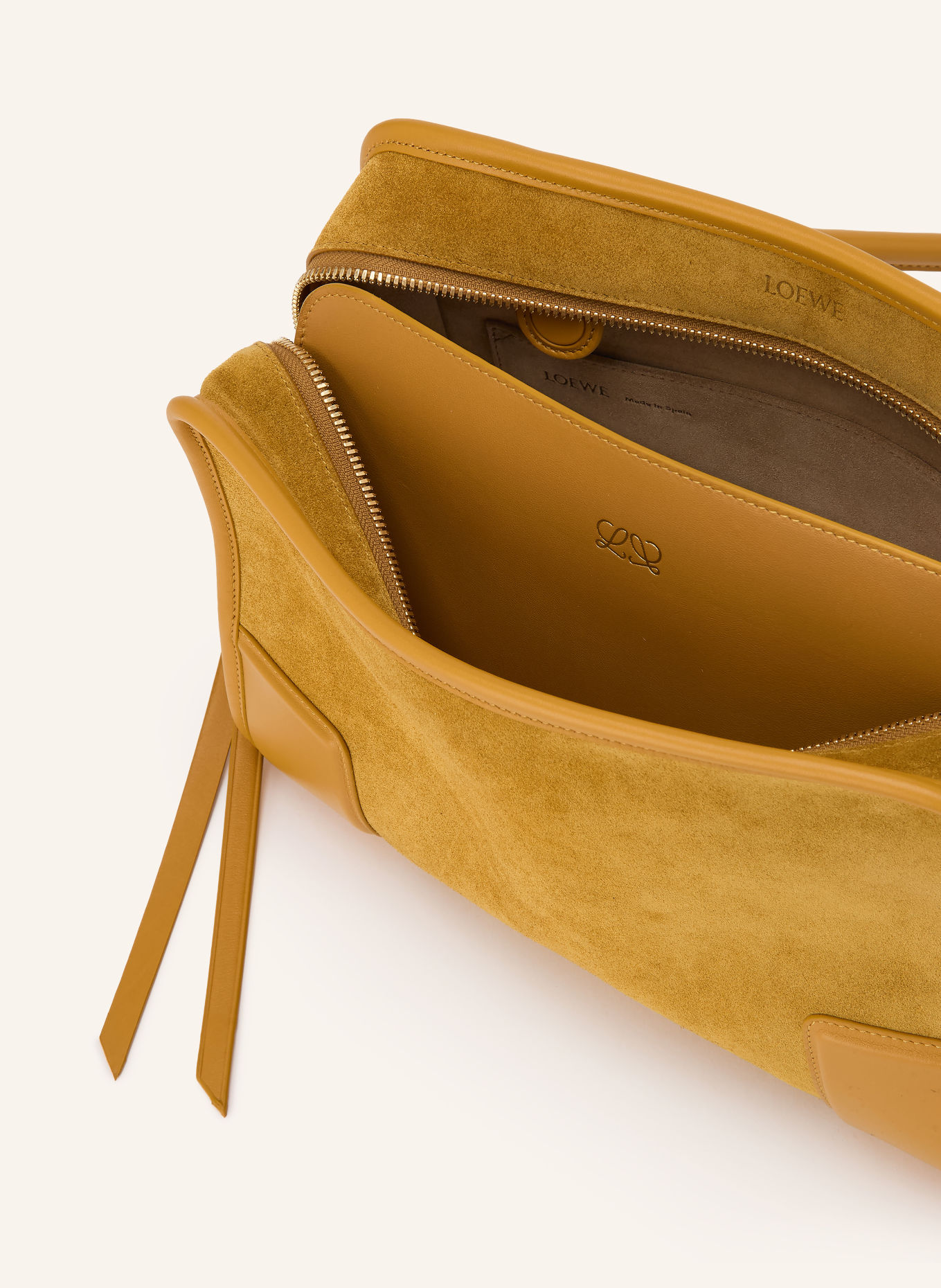 LOEWE Sac à main AMAZONA 180 MEDIUM: JAUNE FONCÉ / OR